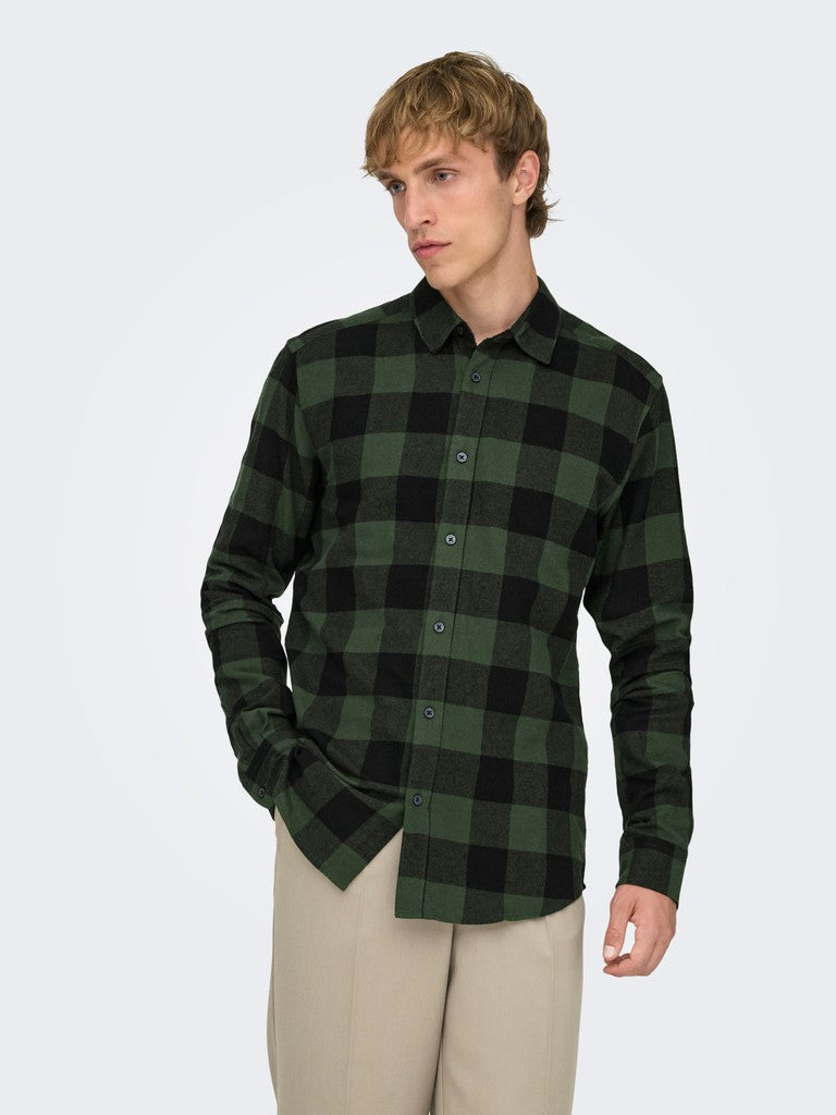 Camicia Gudmund in Cotone Biologico a Quadri