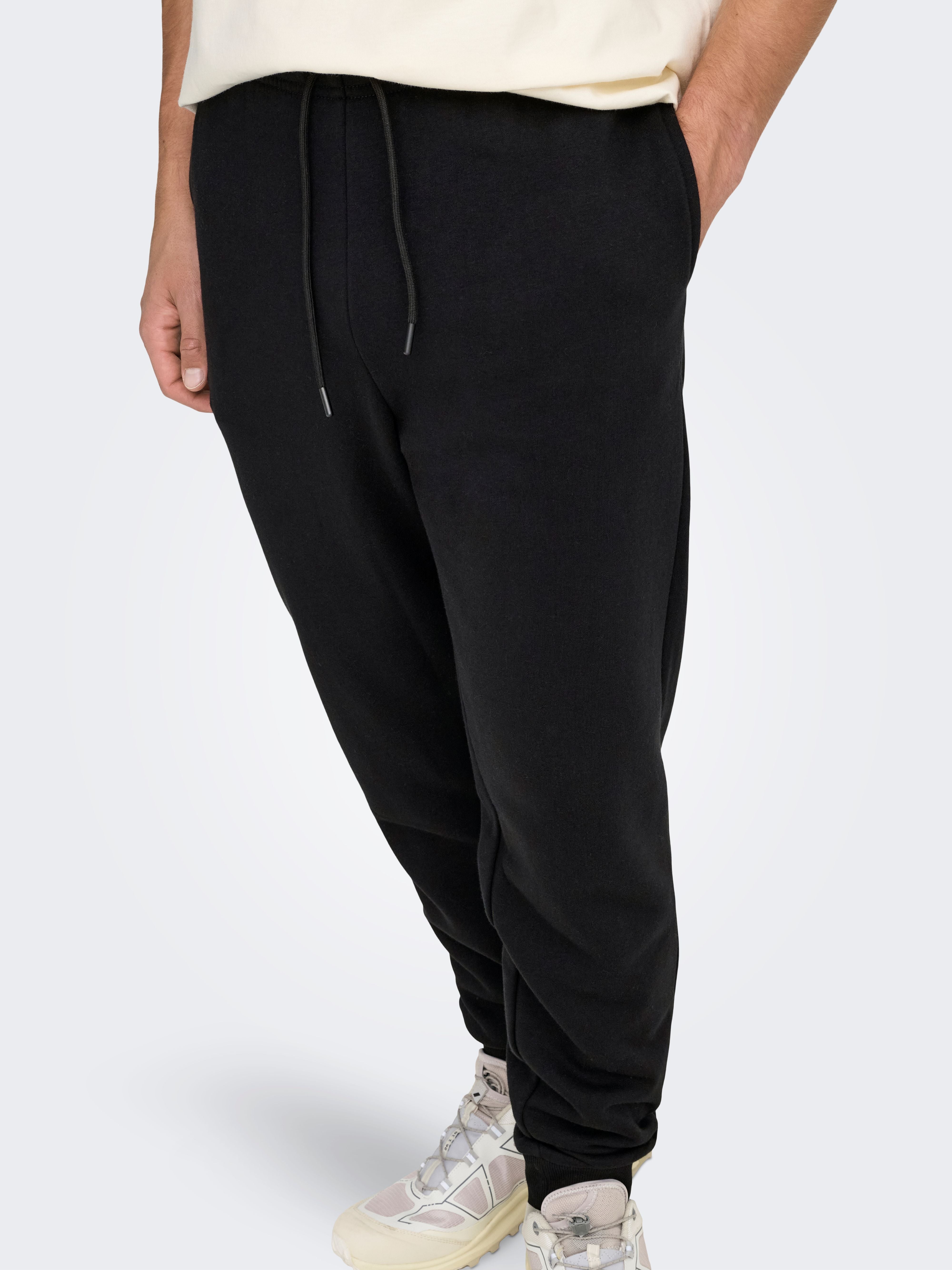 Pantaloni Ceres Felpati Nero Jogger
