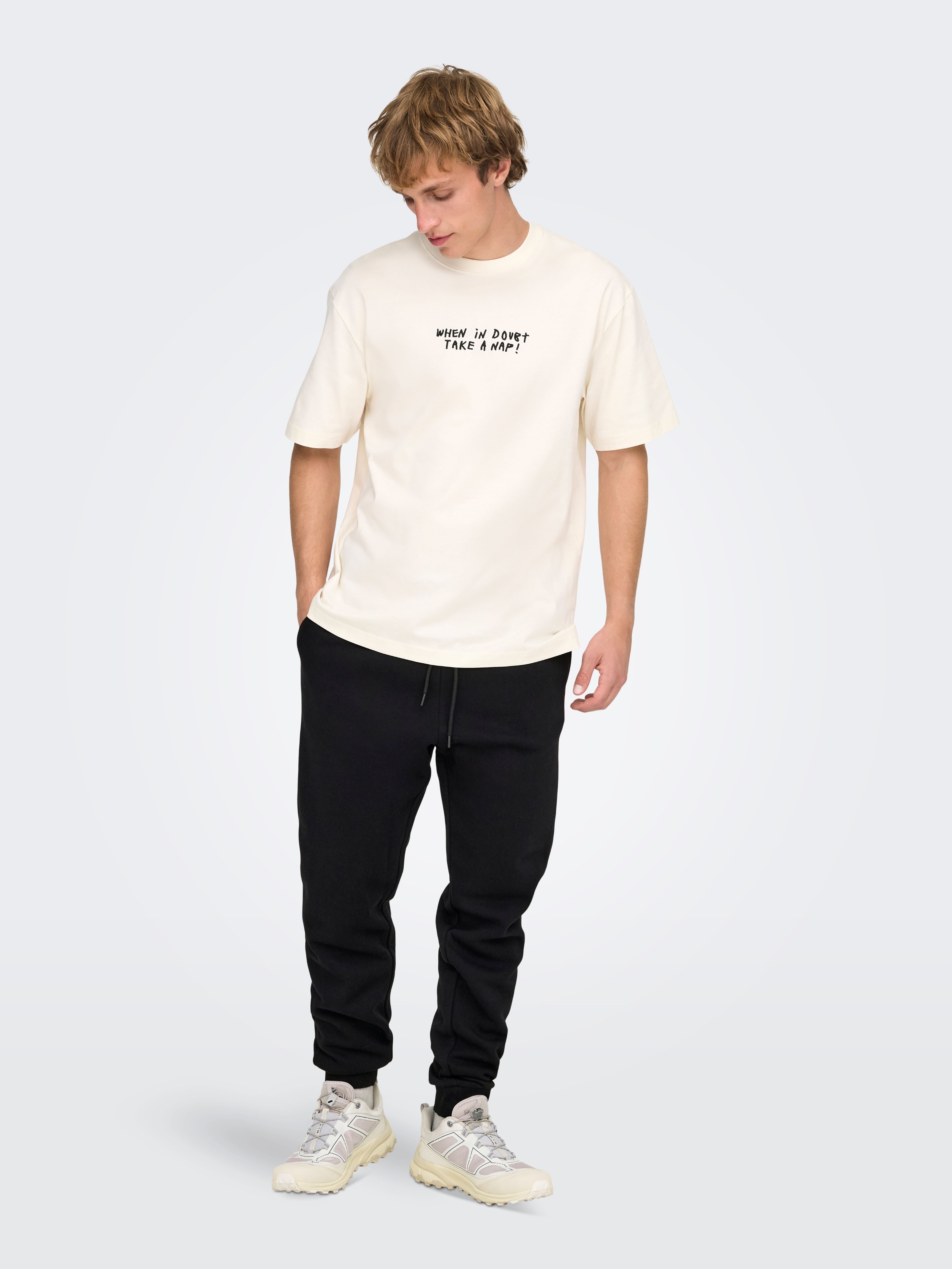 Pantaloni Ceres Felpati Nero Jogger