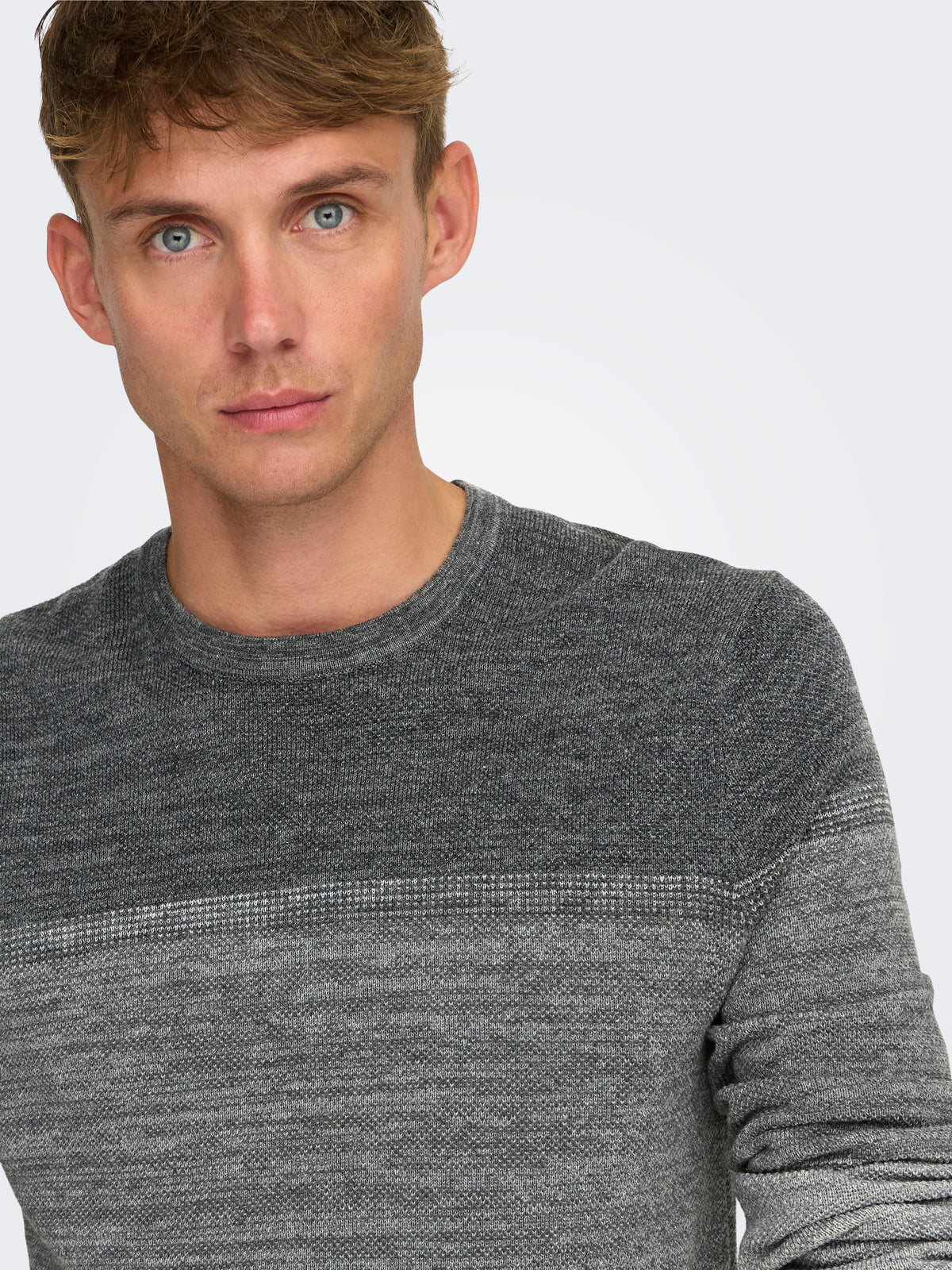 Maglione Felix Only and Sons Grigio Girocollo