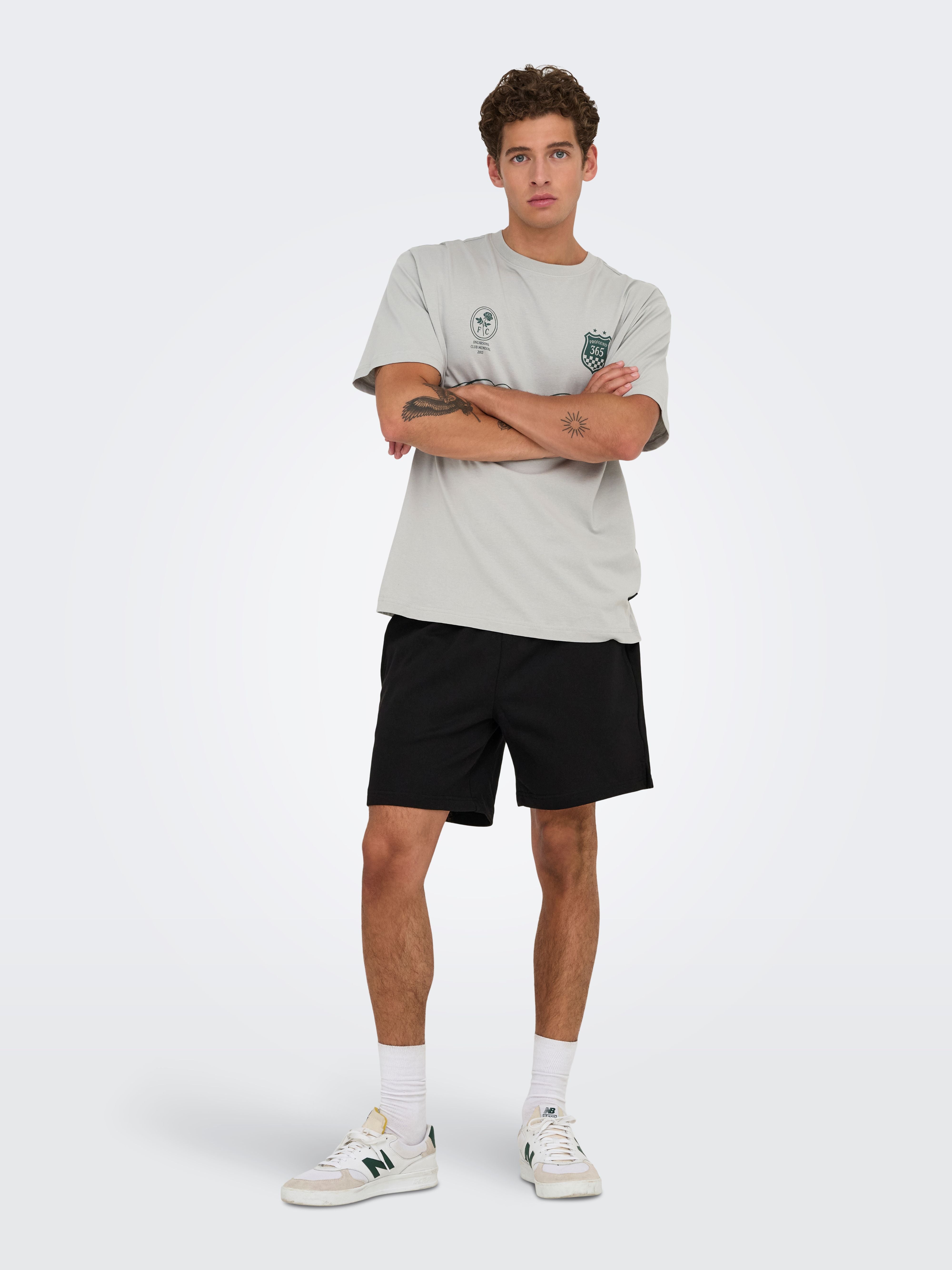 Shorts in Felpa David Nero