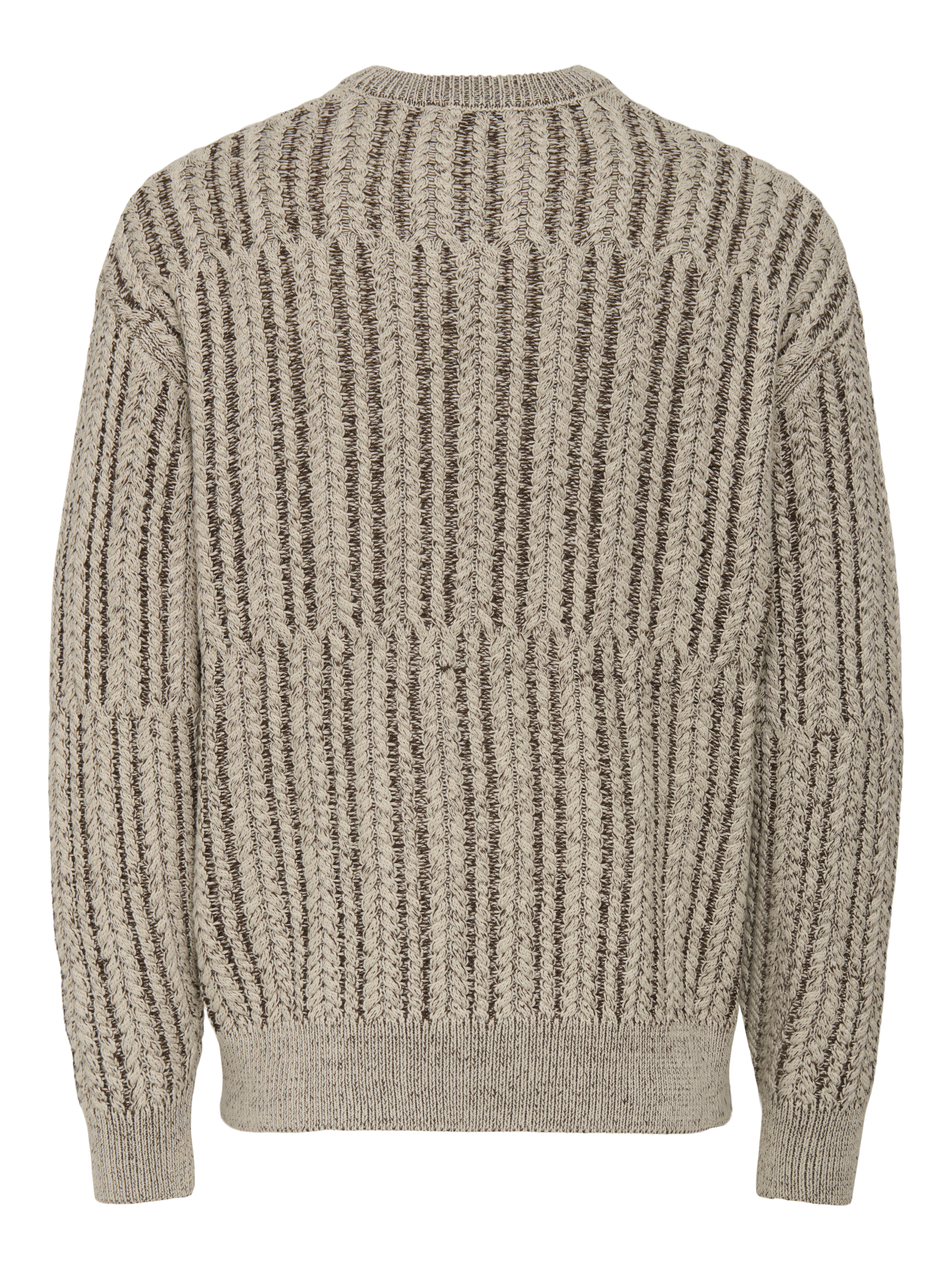 Maglione Only and Sons Cabel sabbia cioccolato melange