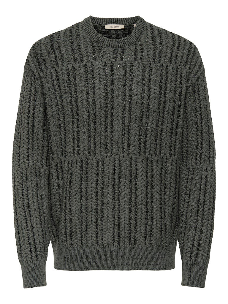 Maglione Only & Sons Cabel grigio nero