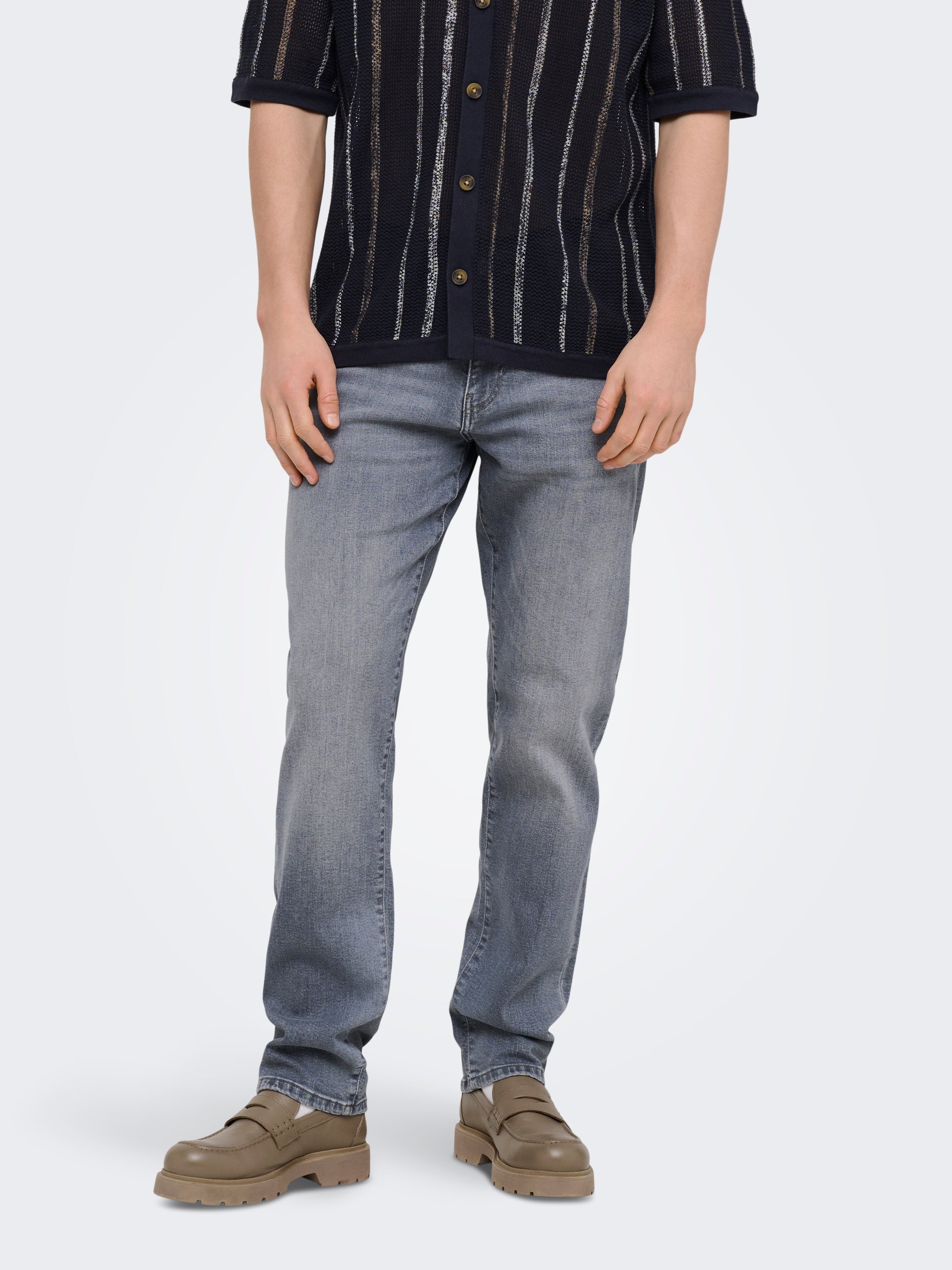 Jeans Weft Regular Grigio