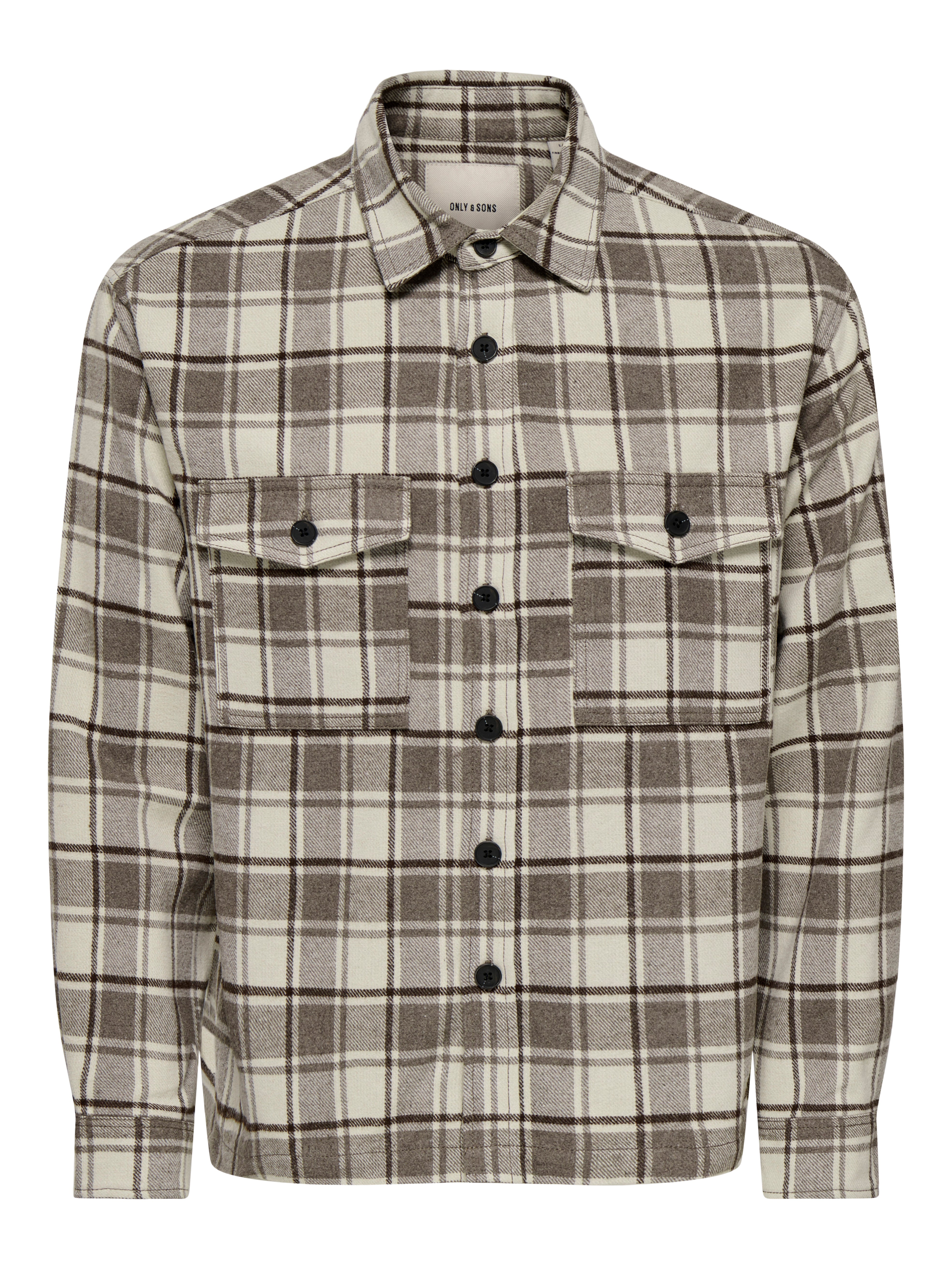 Camicia A Quadri Eske Marrone e Sabbia