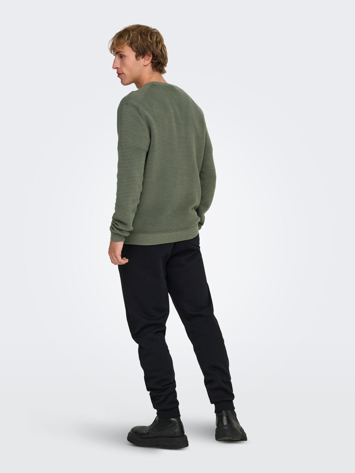 Maglione Ron Girocollo Cotone Verde Salvia