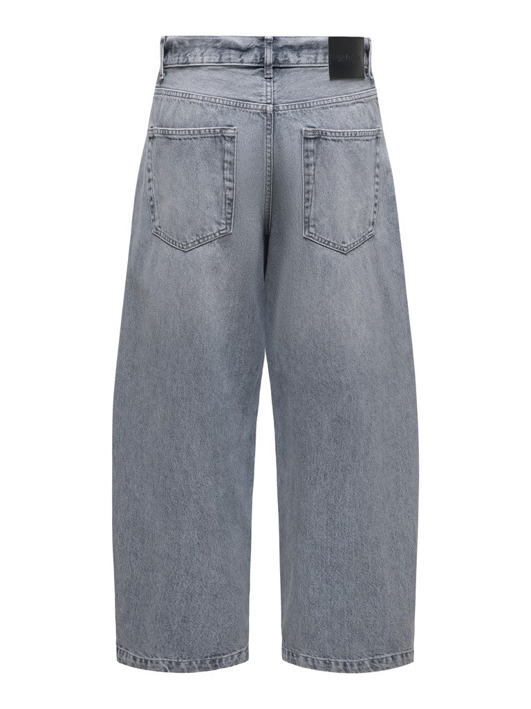 Jeans Kayce Barrel Fit Wide Leg – Grigio Lavato