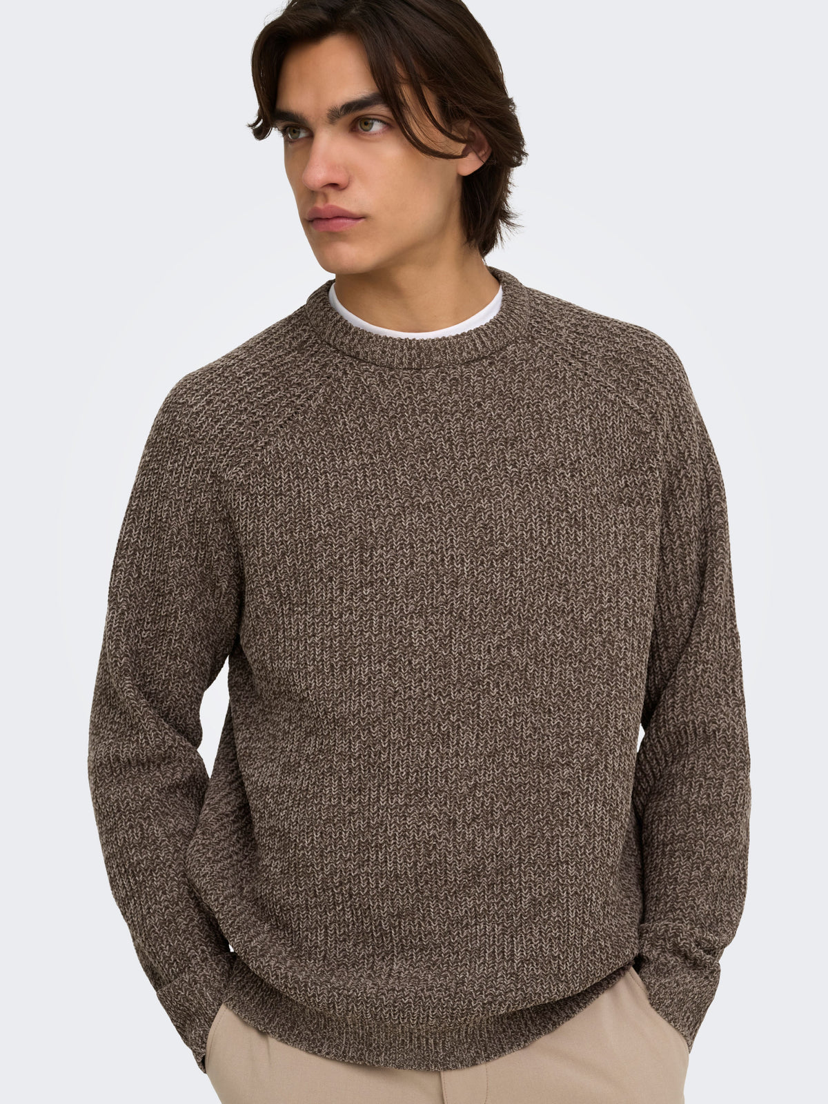 Maglione Join In Ciniglia Relaxed Fit Cioccolato