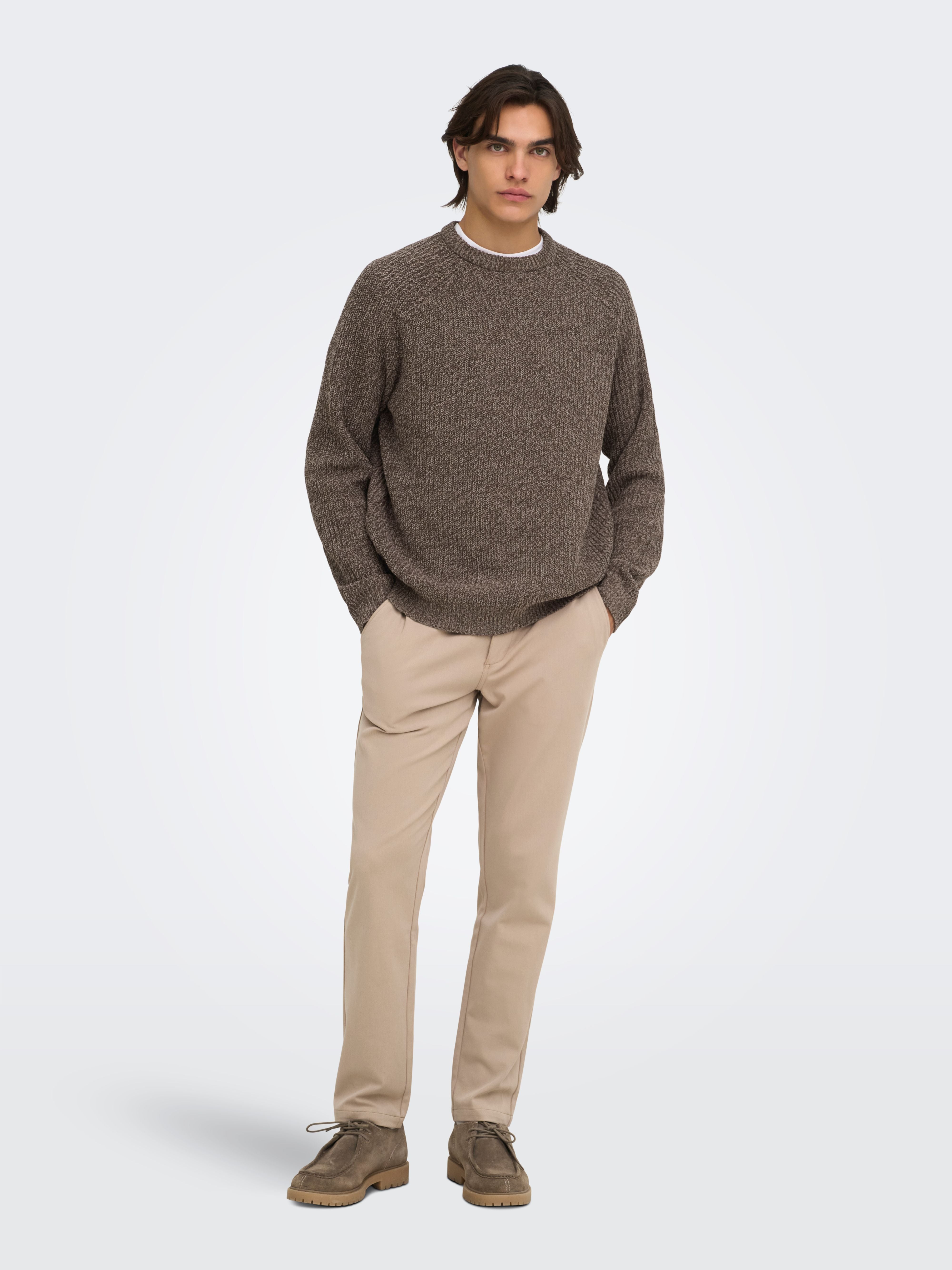 Maglione Join In Ciniglia Relaxed Fit Cioccolato