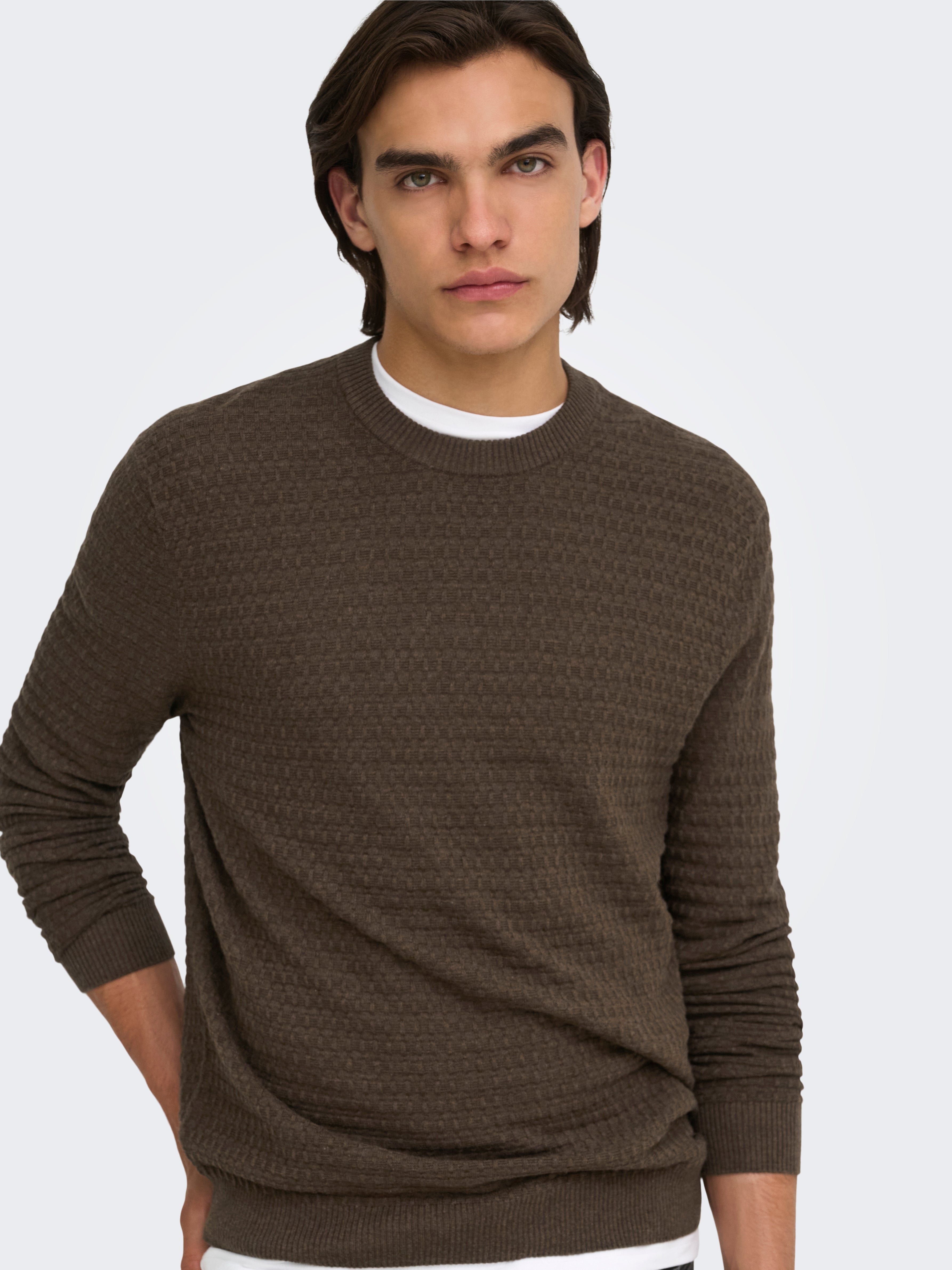 Maglioncino Louis Girocollo Marrone