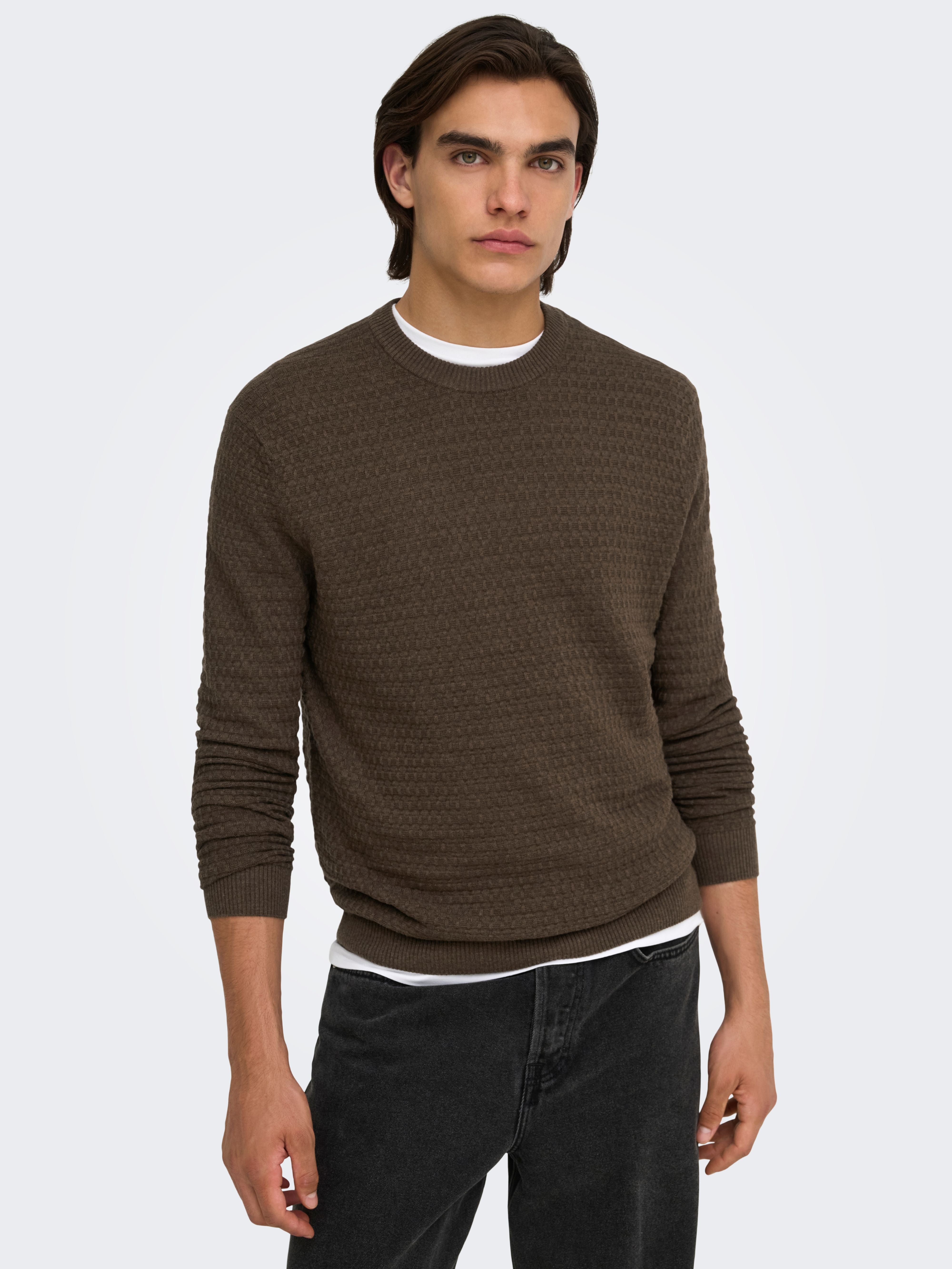 Maglioncino Louis Girocollo Marrone