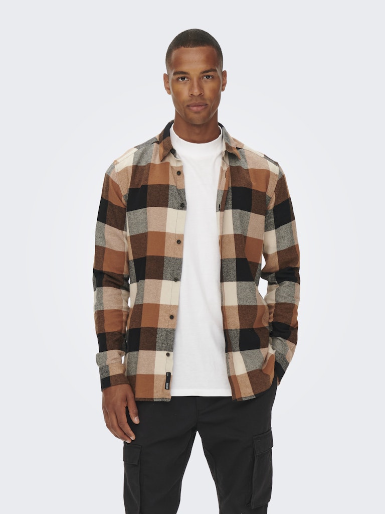 Camicia Only & Sons Max brown