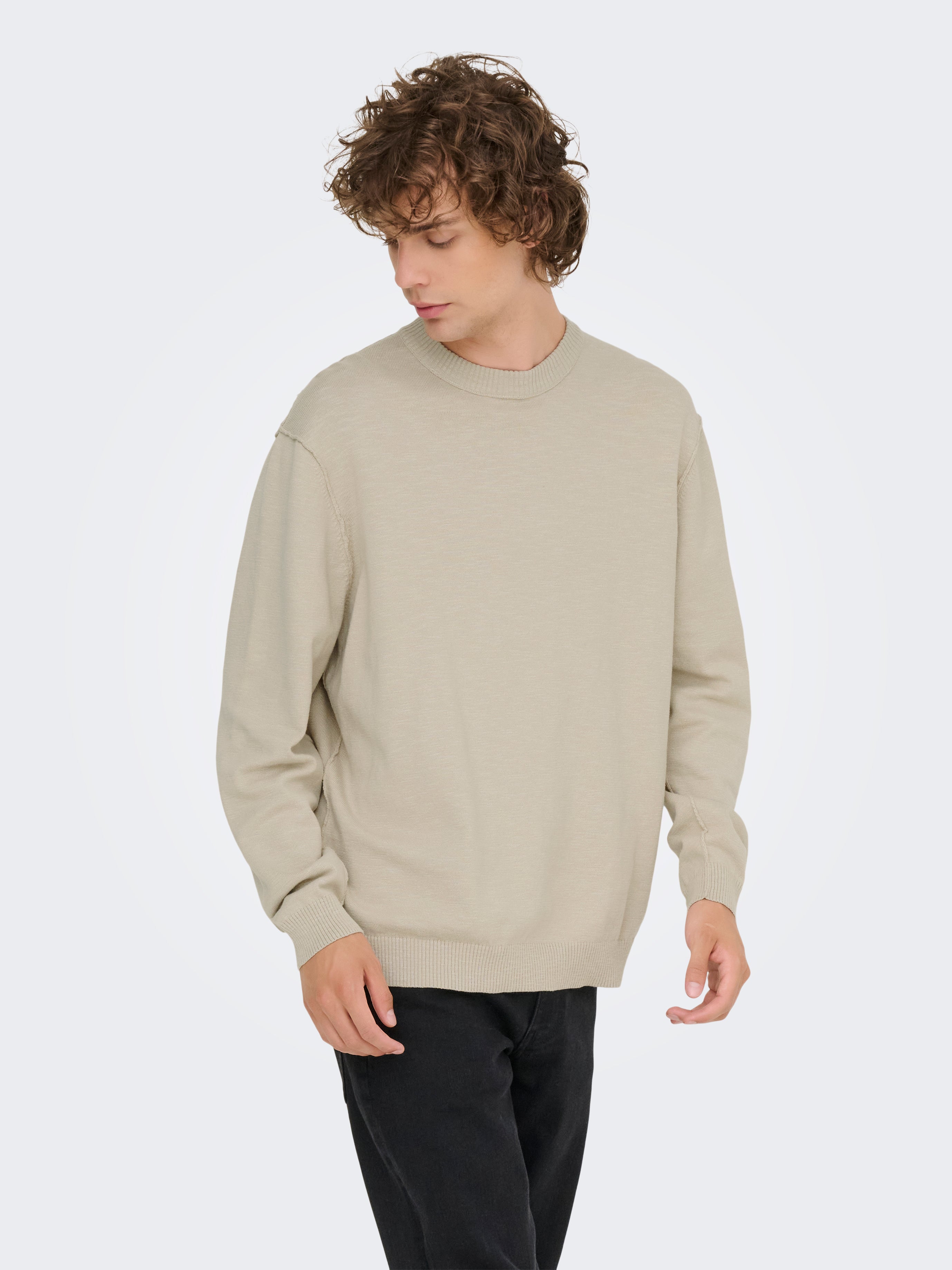 Maglione Only and Sons Game Beige