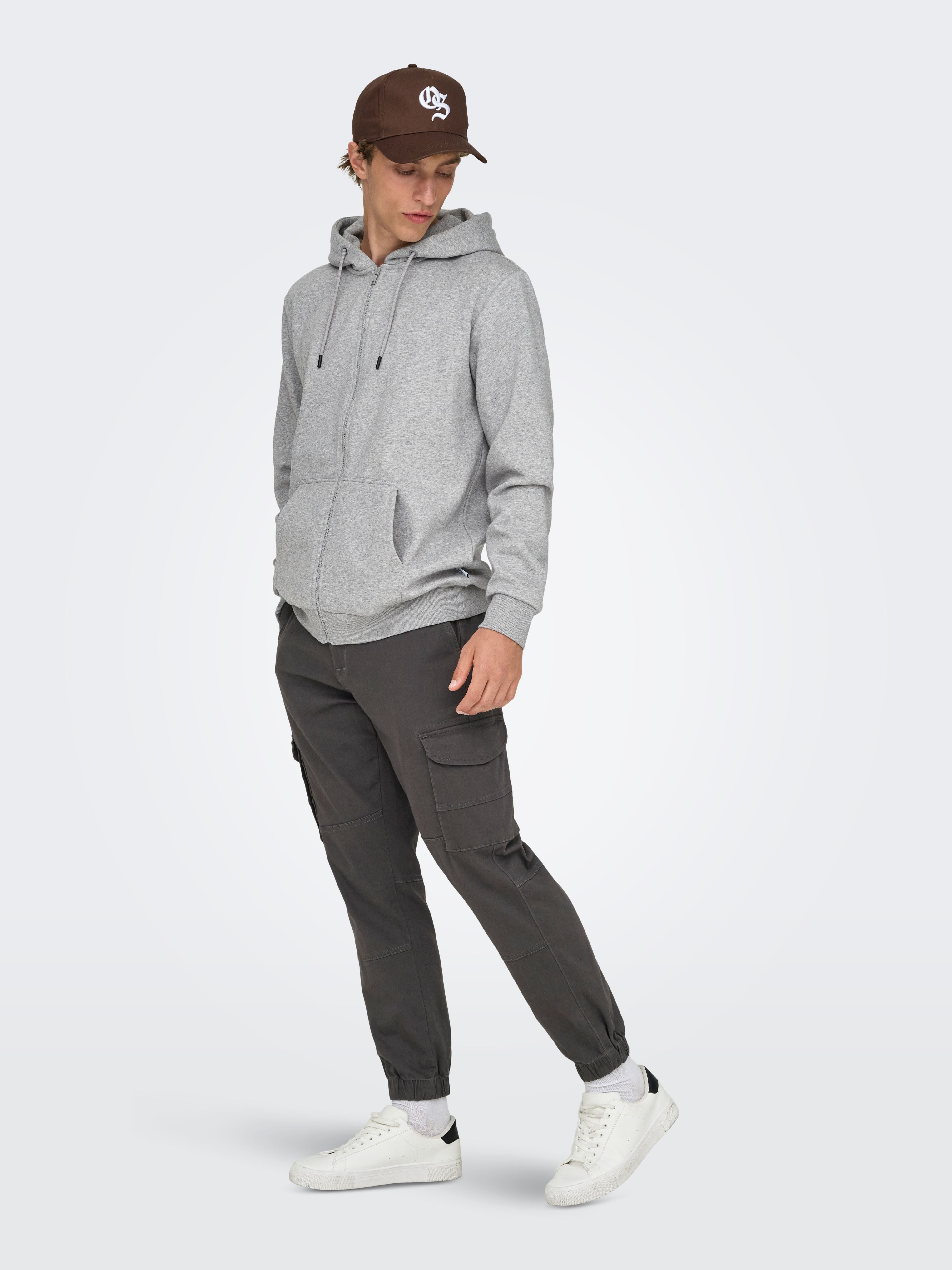 Pantaloni Cargo Tapered Fit Luc Grigio