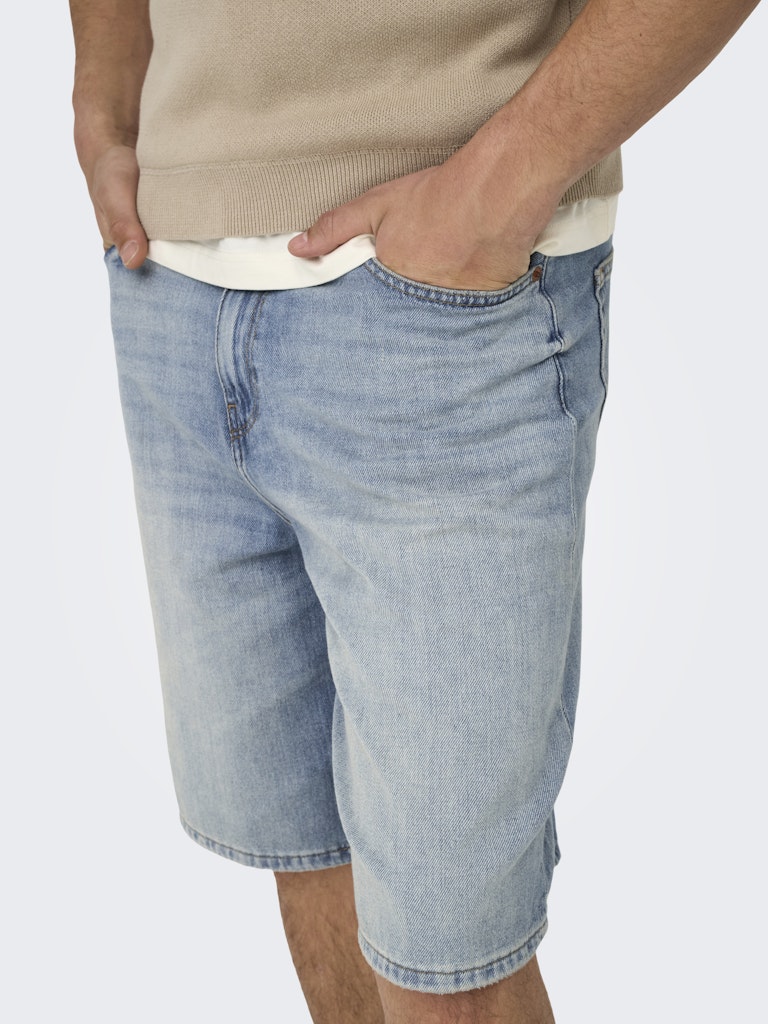 Shorts Carl Loose balloon light blue denim
