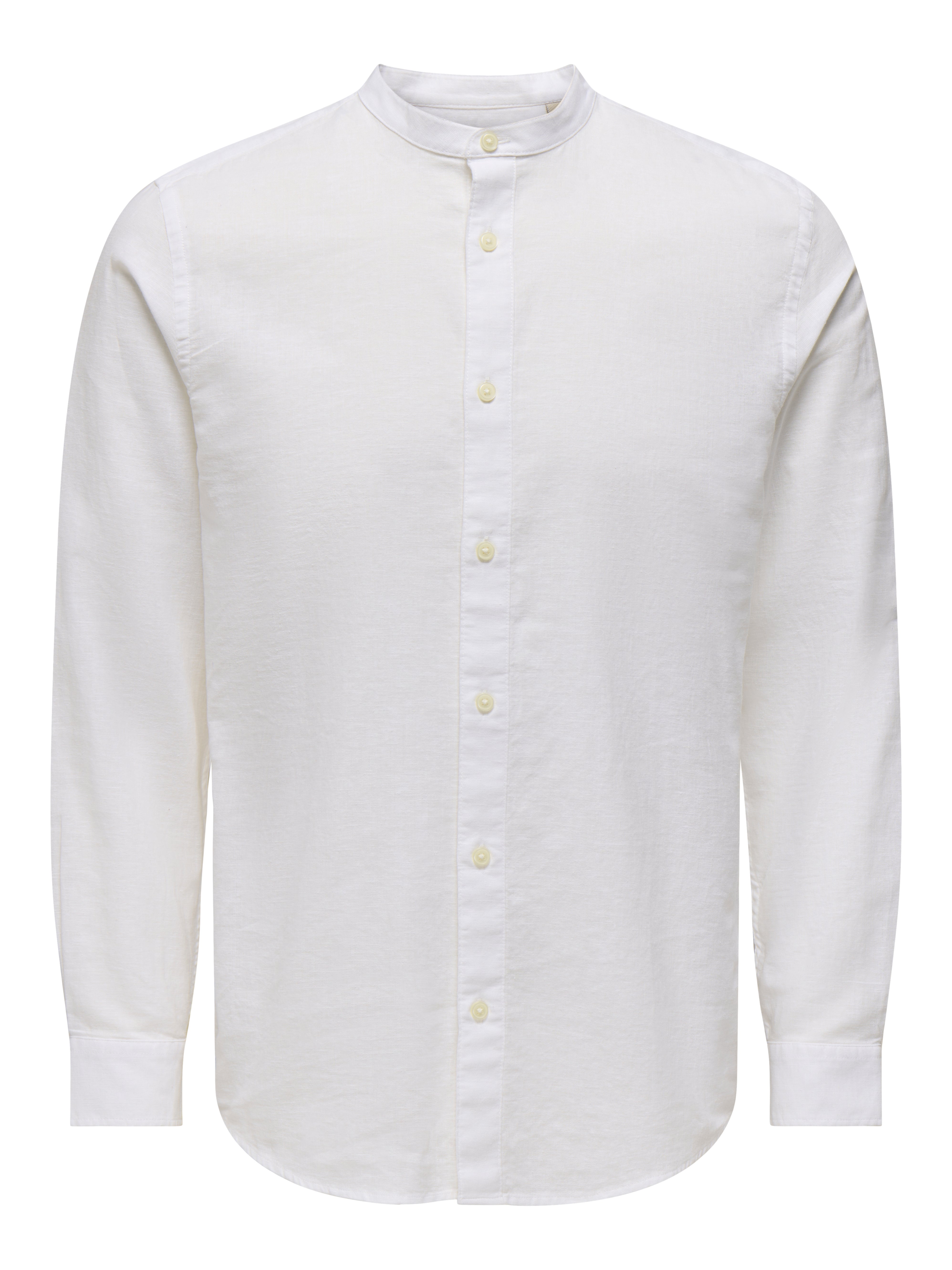 Camicia Caiden in Misto Lino Bianca