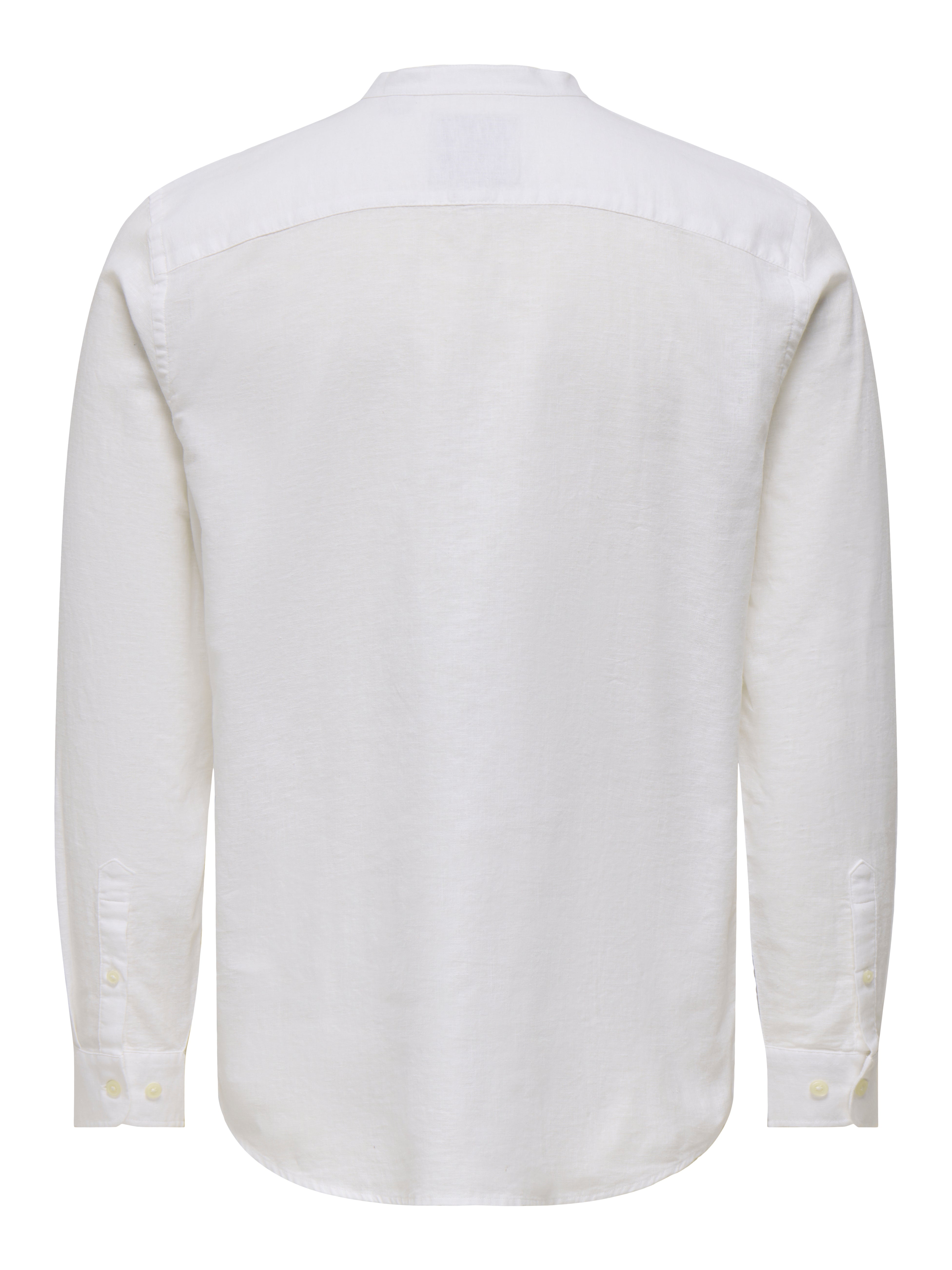 Camicia Caiden in Misto Lino Bianca