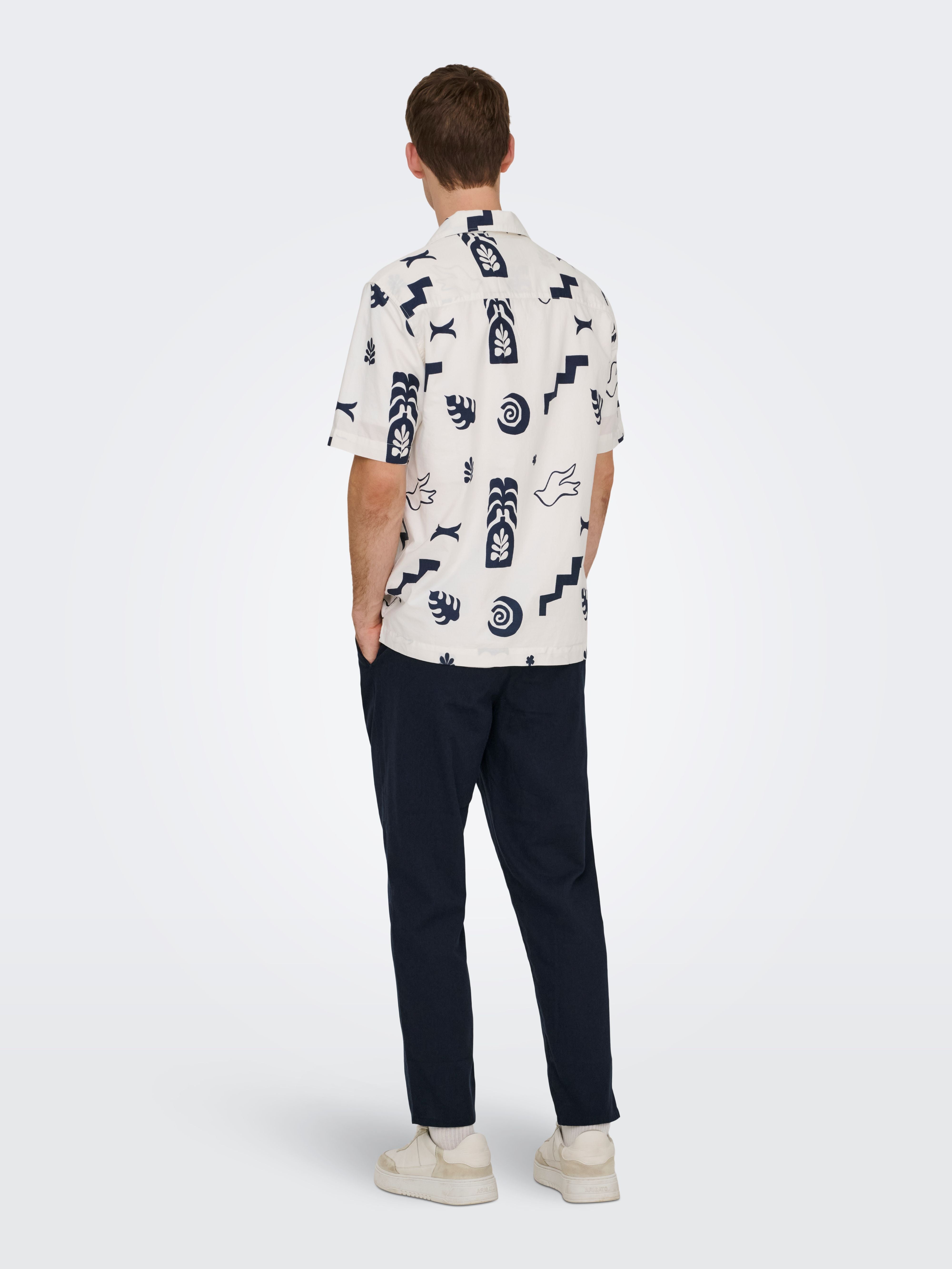 Pantalone Leo Tapered Cropped Blu Navy