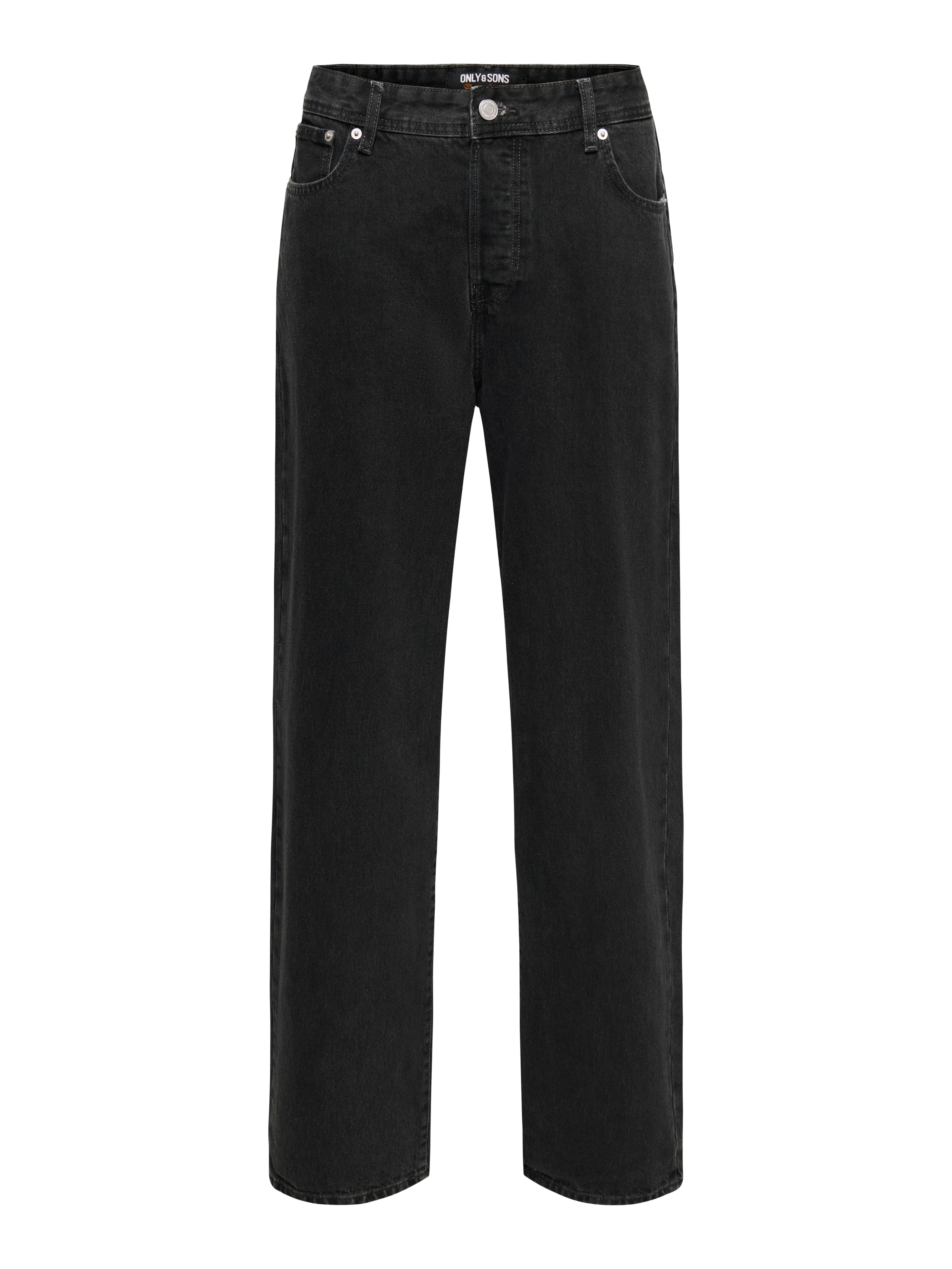 Jeans Fade Loose Fit Nero