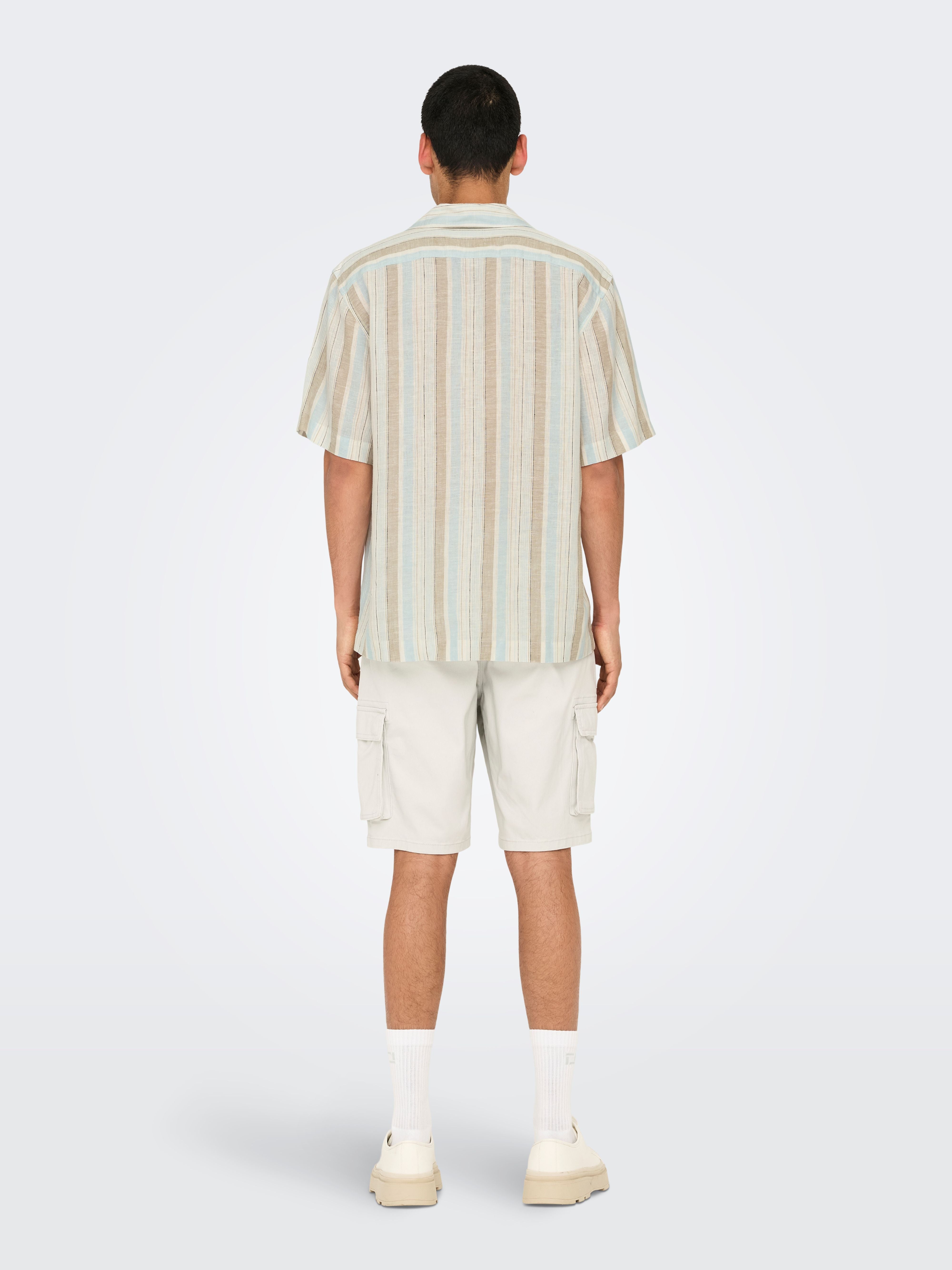 Camicia a Maniche Corta Seppo a Righe