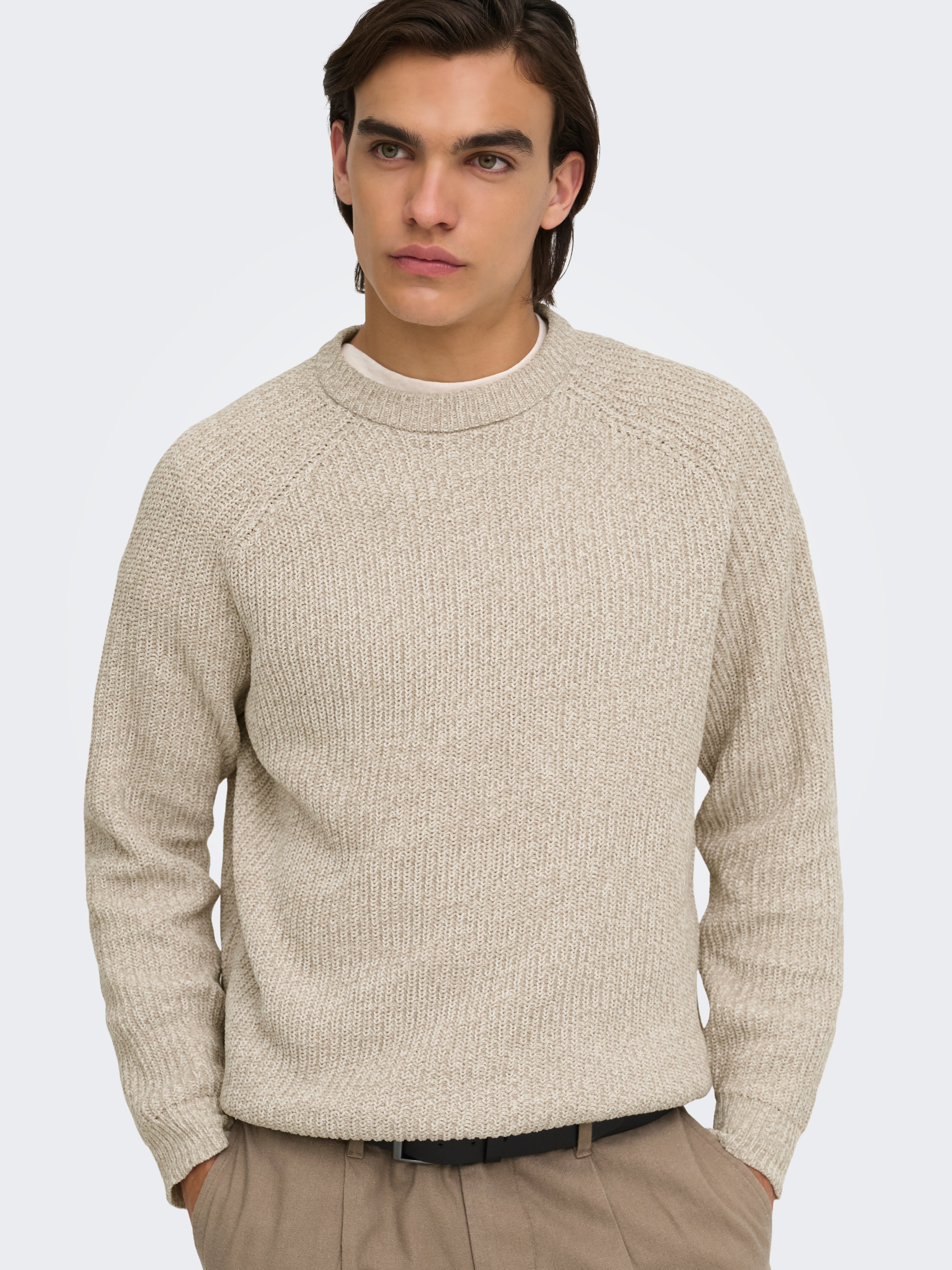 Maglione Join in Ciniglia Relaxed Fit Panna