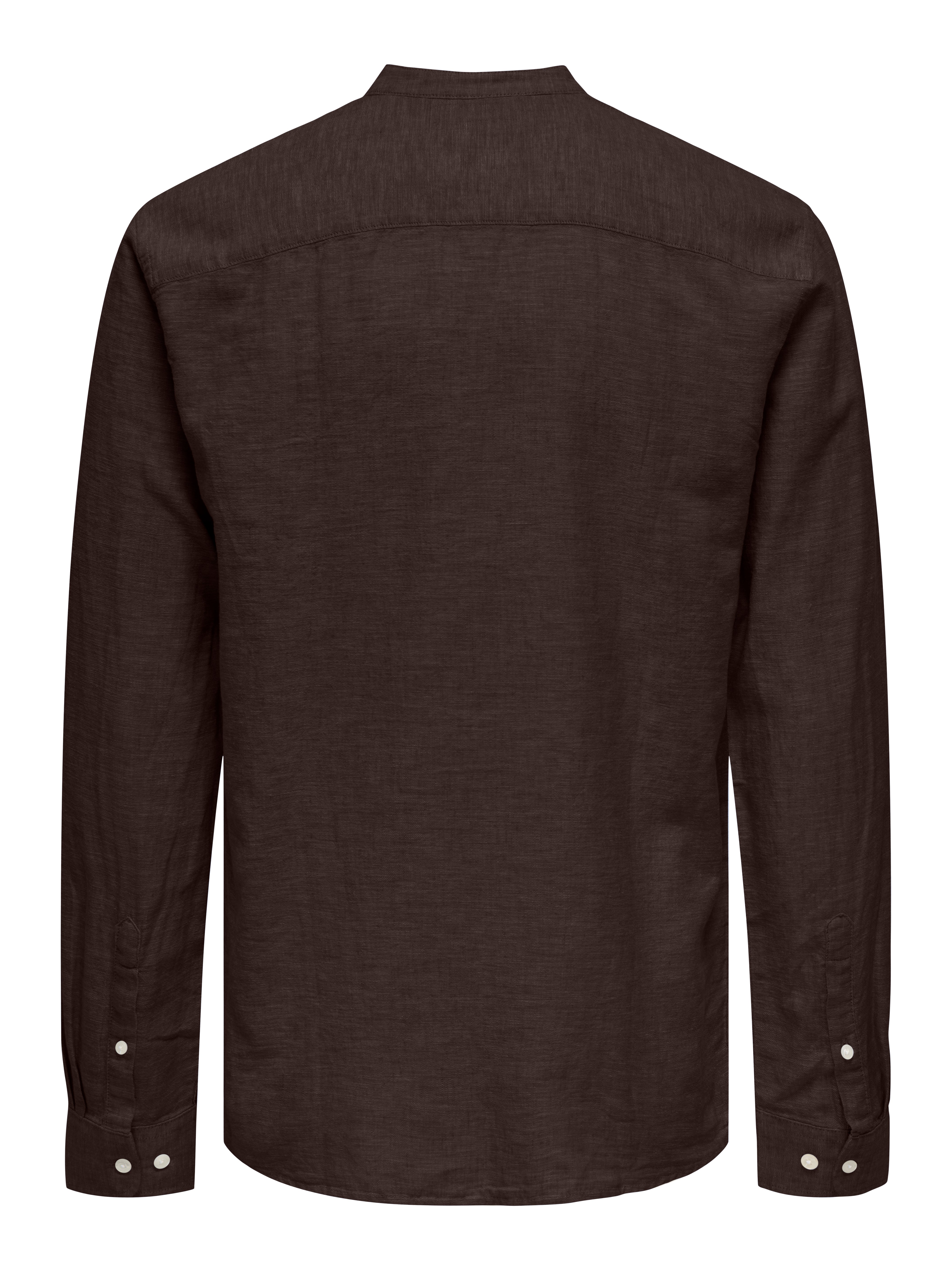 Camicia Caiden in Misto Lino Cioccolato