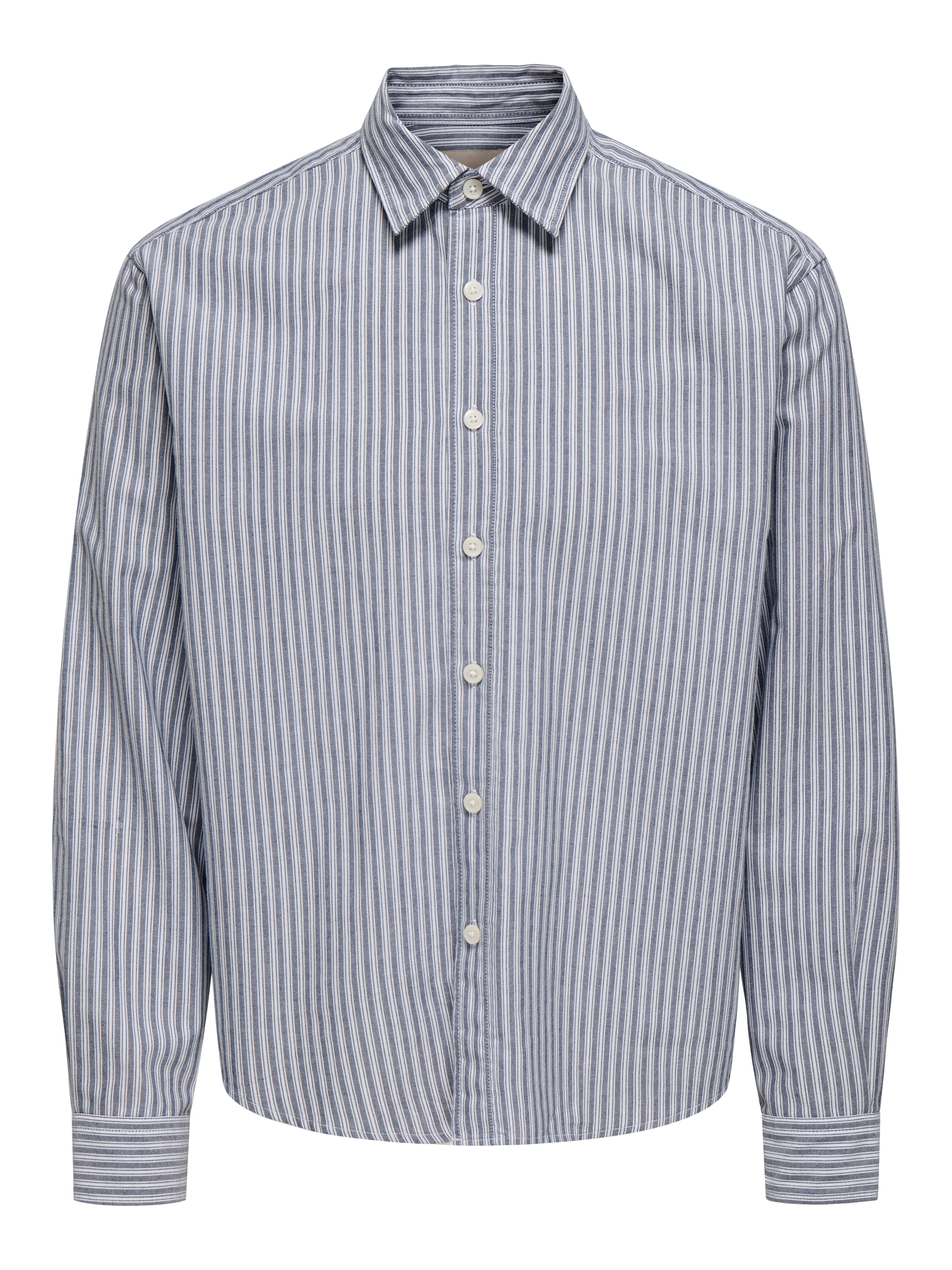Camicia Only and Sons Giorgio righe grigio e bianco