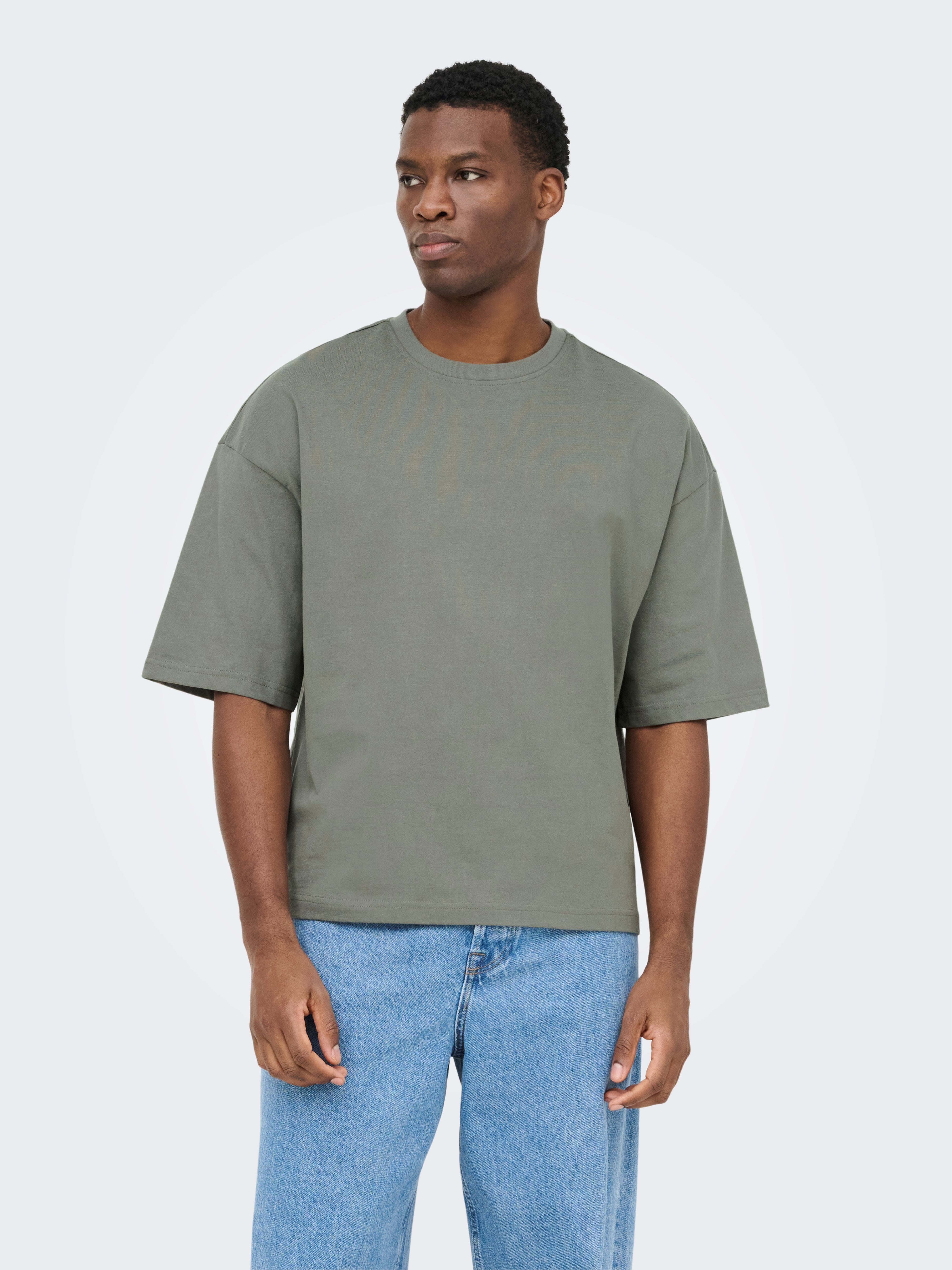 T-shirt Fred Relaxed Grigio Fango