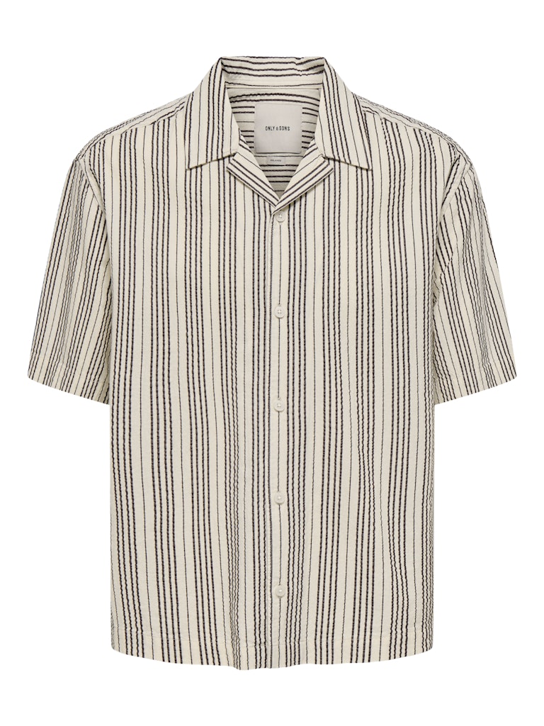 Camicia Cruz Bianco antico e caffe