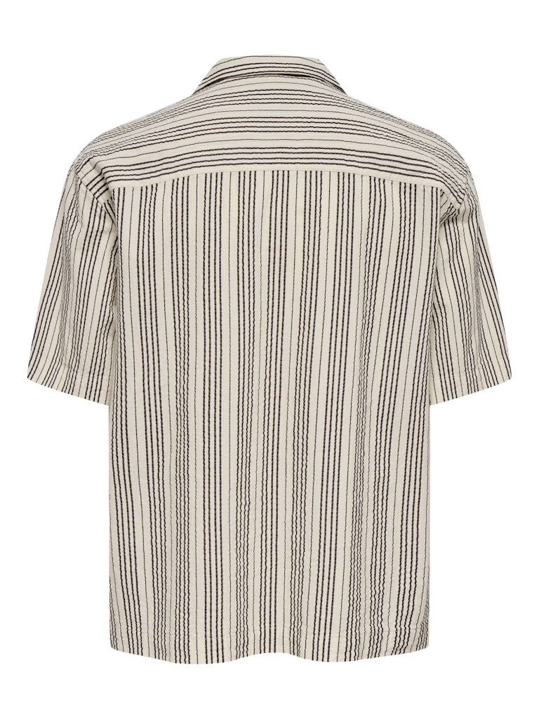 Camicia Cruz Bianco antico e caffe