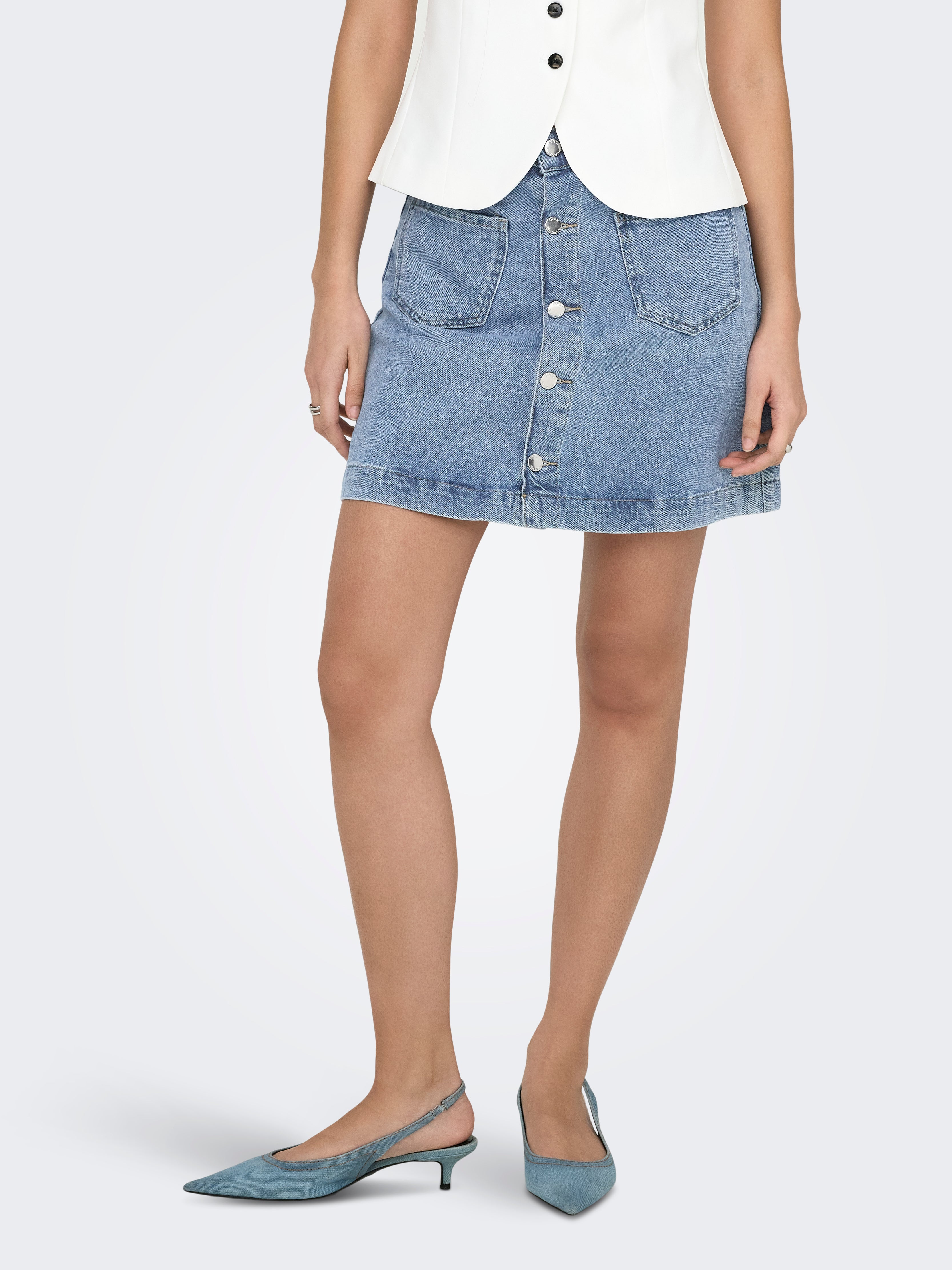 Gonna Midi Tai in Denim