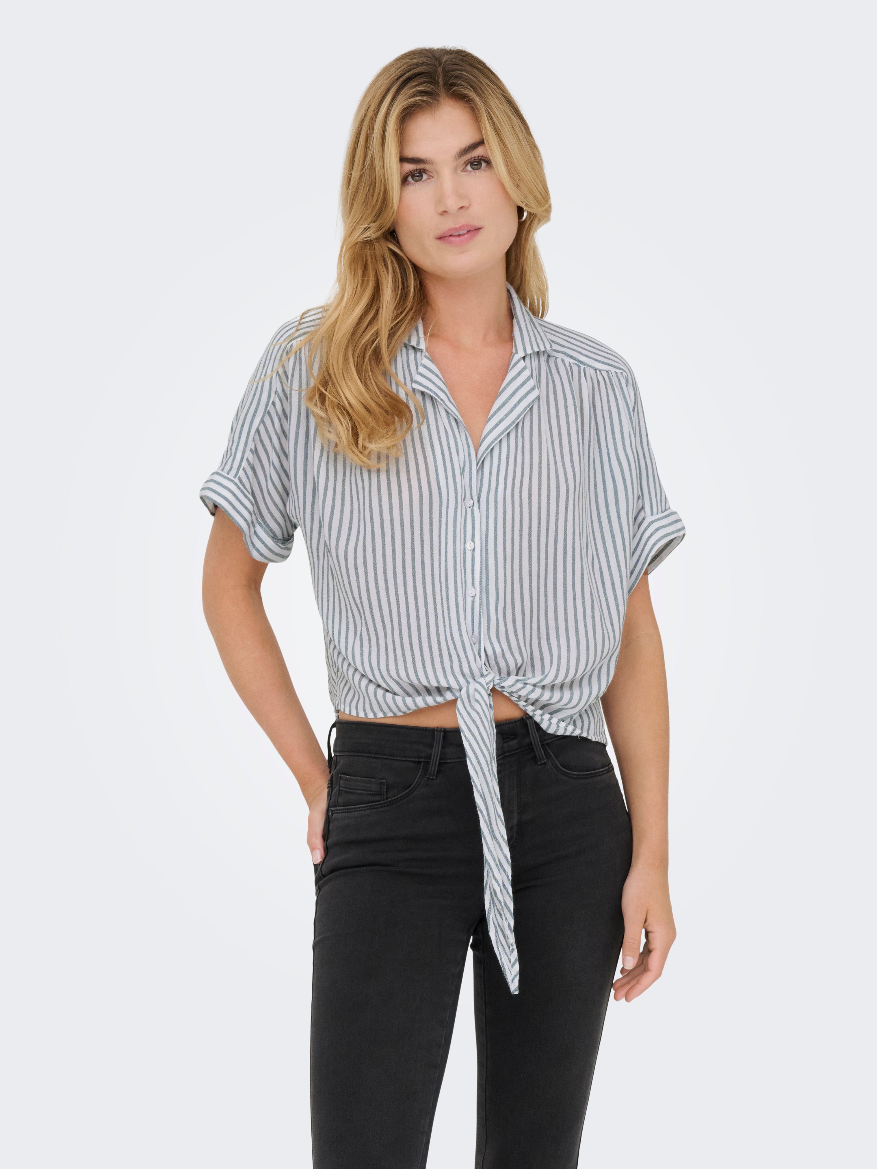 Camicia Paula a Righe Verde e Bianco