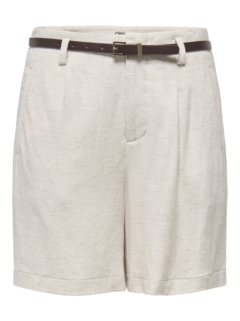 Shorts Siesta in lino sabbia con cinturina