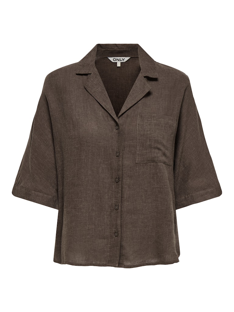 Camicia Bruxelles lino cioccolato