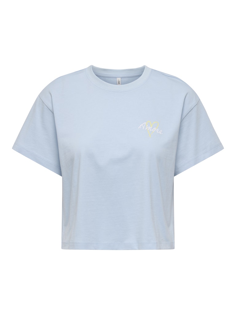 T-shirt Annabel Boxy Crop azzurra