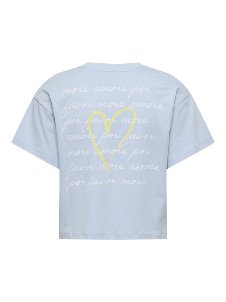 T-shirt Annabel Boxy Crop azzurra