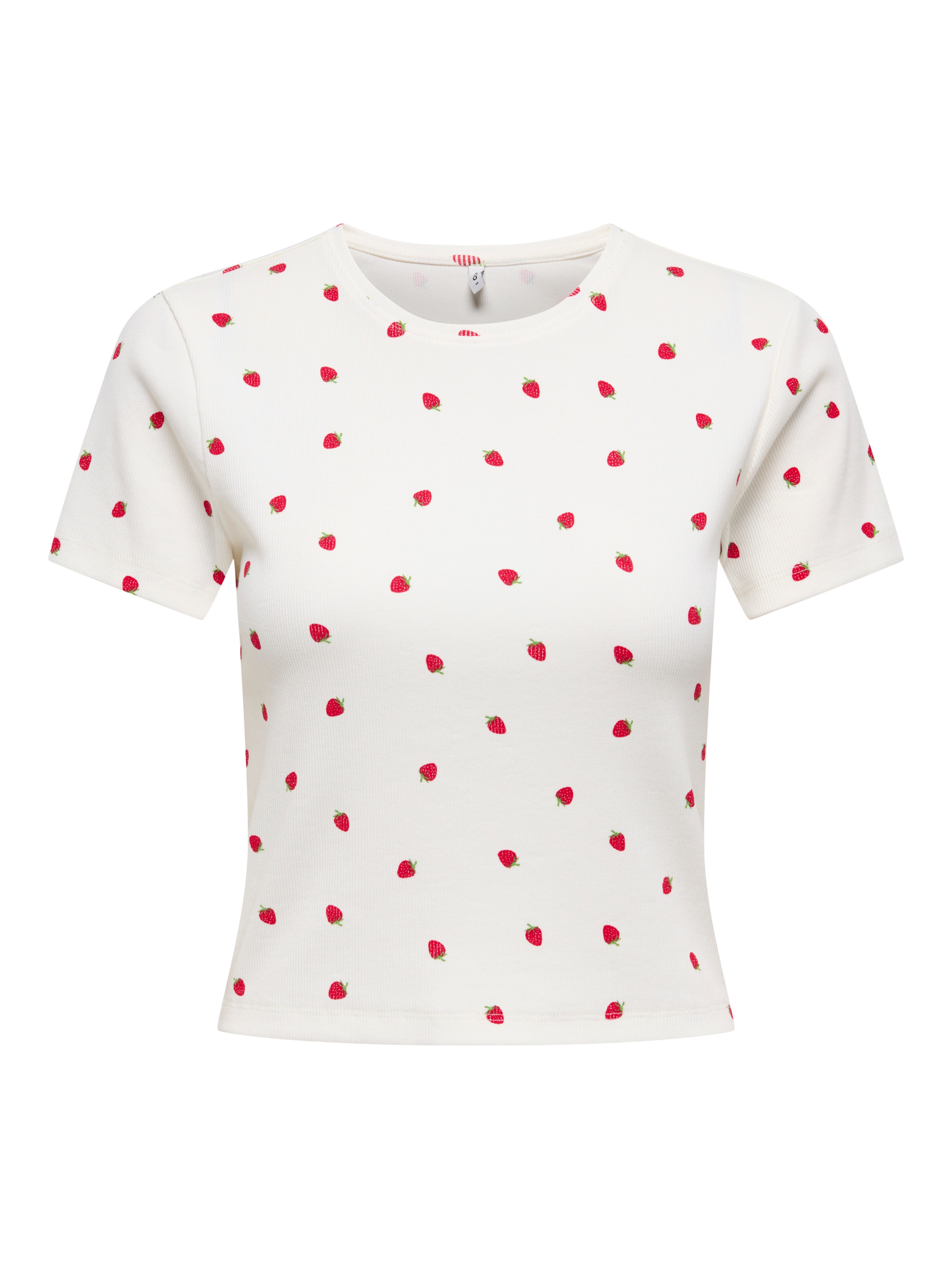 T-shirt Fenja a Costine Fragola