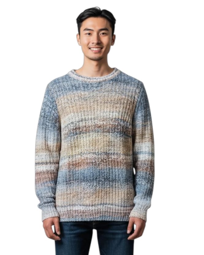 Maglione melange Blu Edo