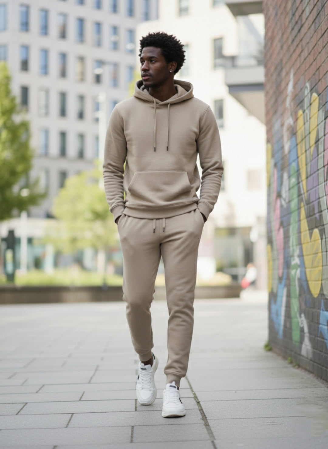 Pantalone tuta felpato Sidney fango