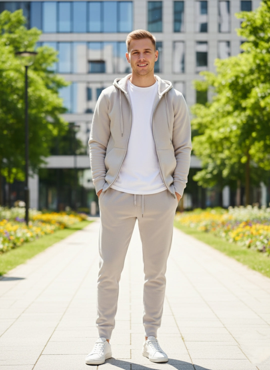 Pantalone tuta felpato Sidney grigio Ghiaccio