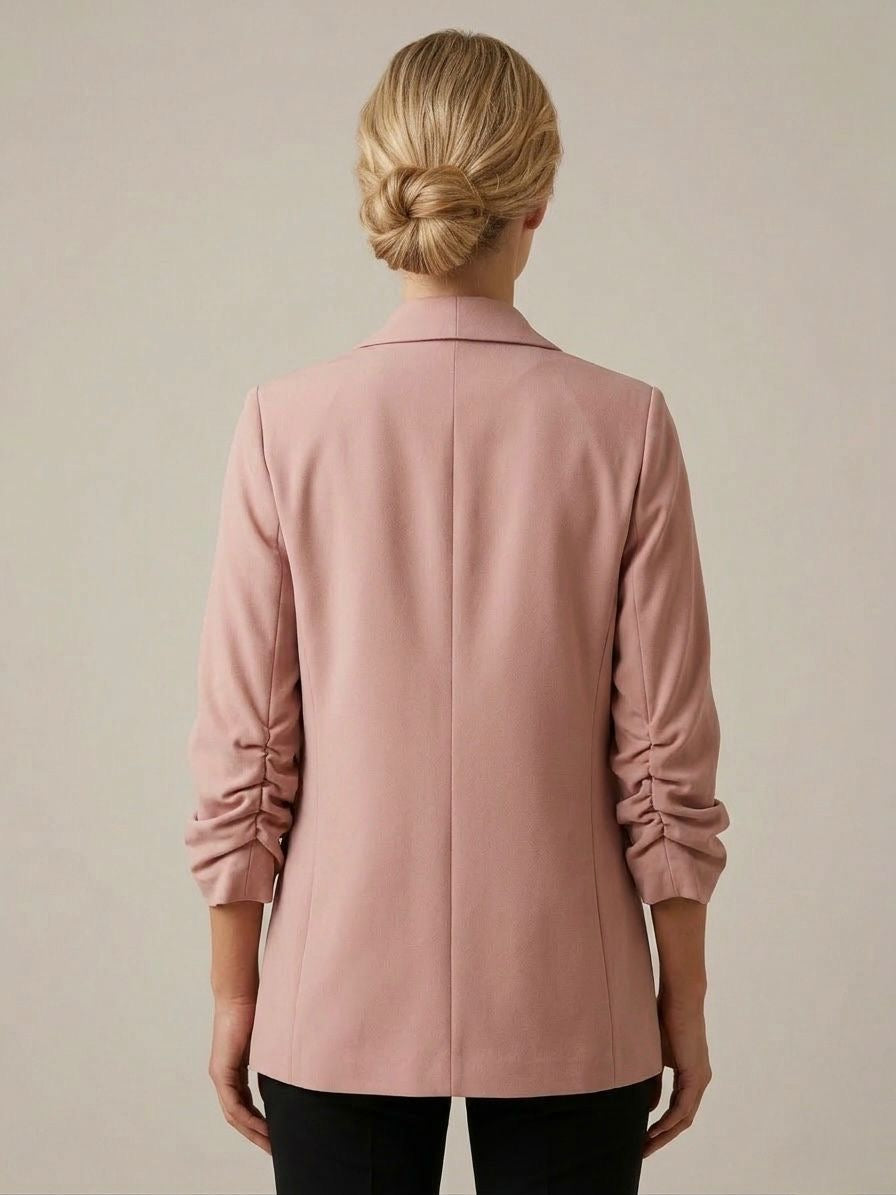 Blazer Londra con Maniche Arricciate Rosa Antico