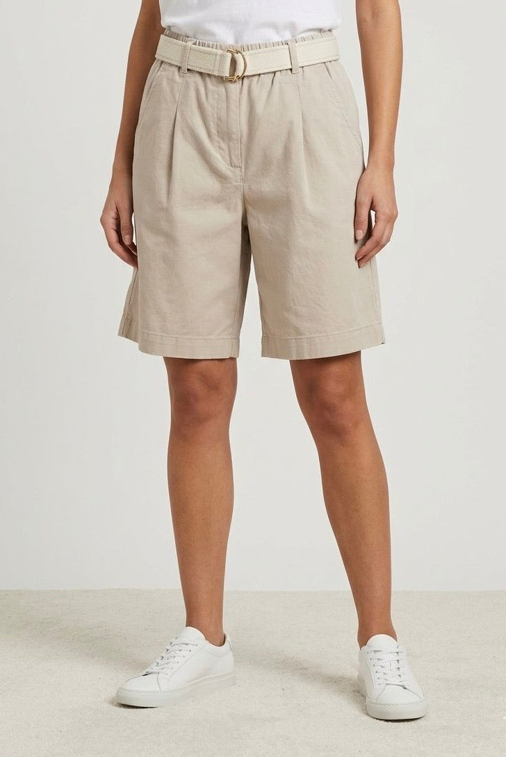Short Sahara in Cotone con Cinturina Sabbia
