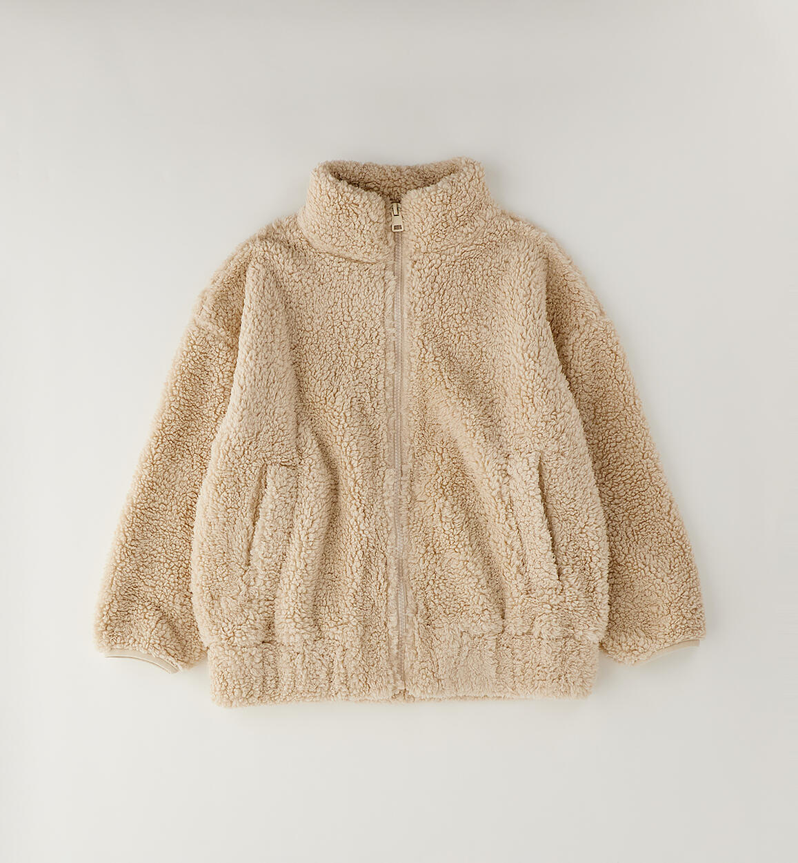 Giacca Chloe Beige Teddy con Zip