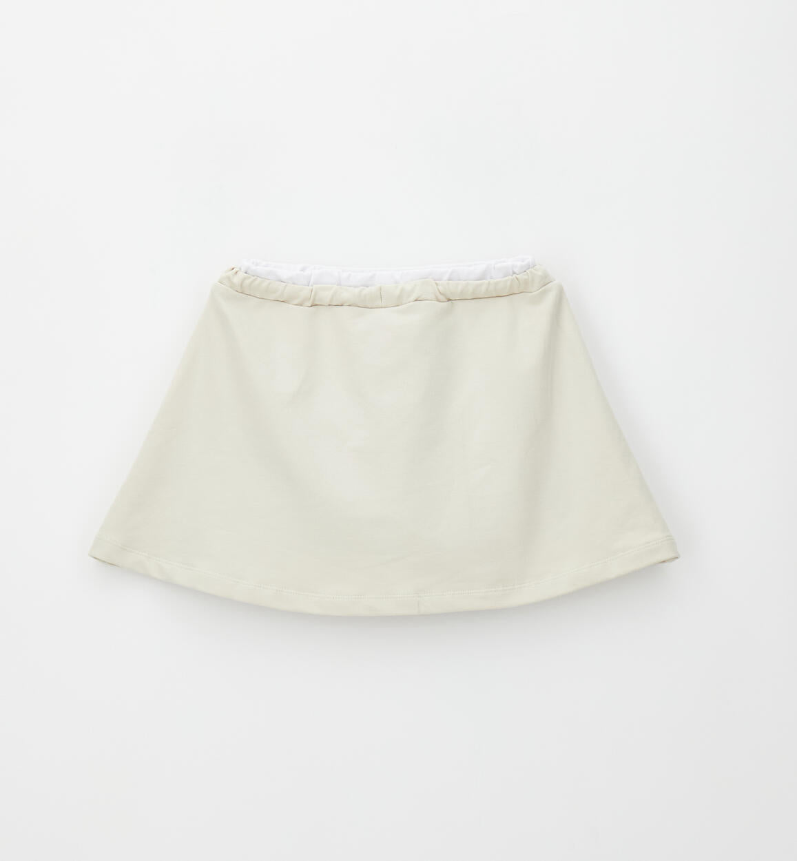 Gonna Pantalone Skort in Cotone Ecru