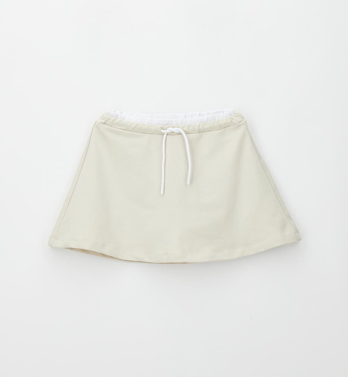Gonna Pantalone Skort in Cotone Ecru