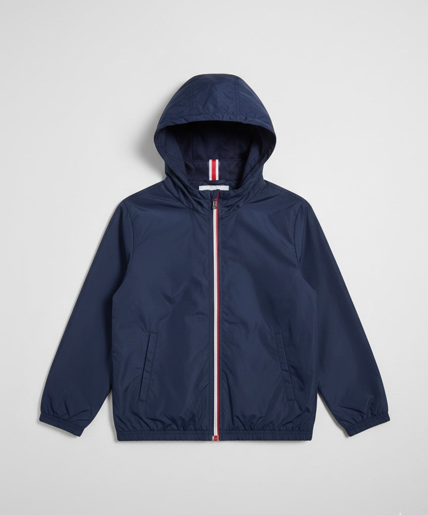 Giacca a vento Yours con Cappuccio "Sporty Navy"