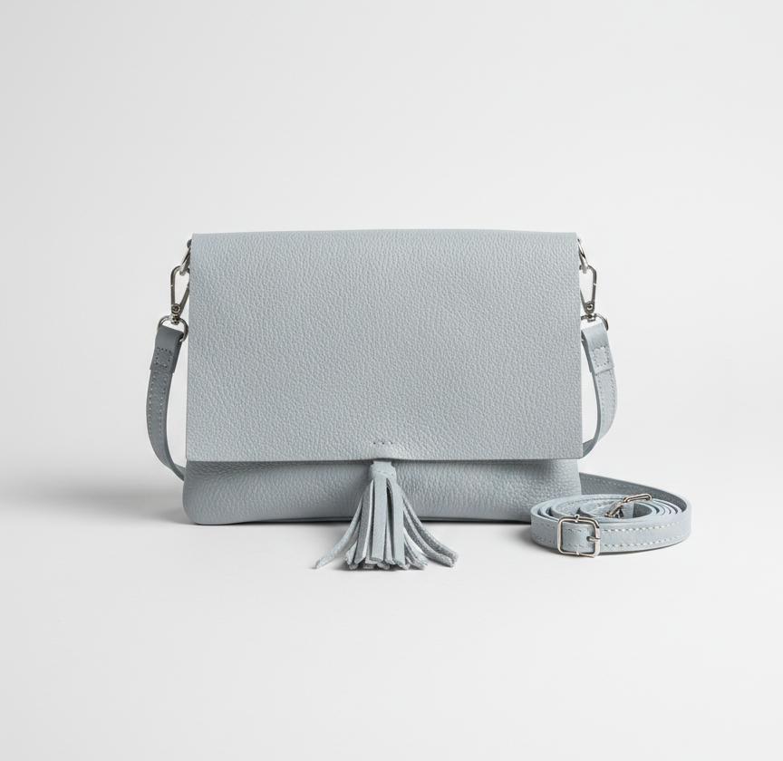 Pochette a Busta con Nappina Azzurro Polvere