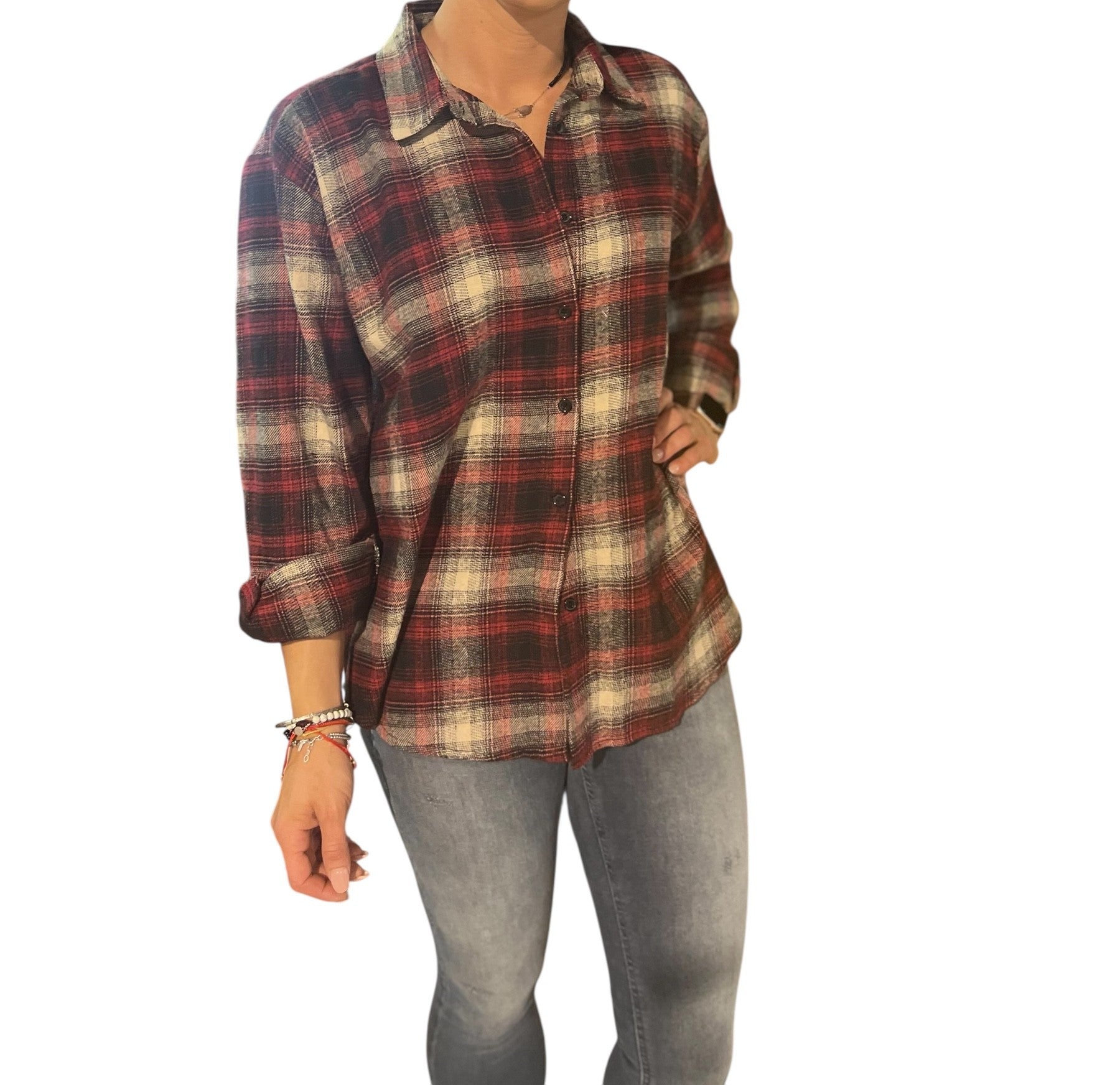 Camicia Quadri Camilla Bordeaux