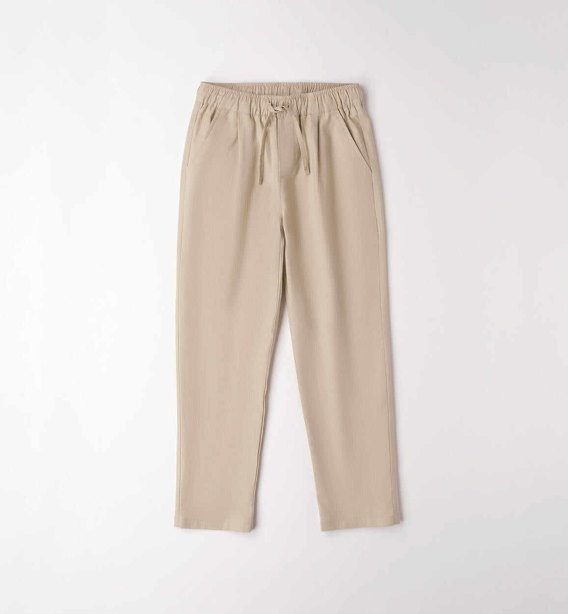 Pantalone Oliver da Cerimonia in Misto Lino Beige