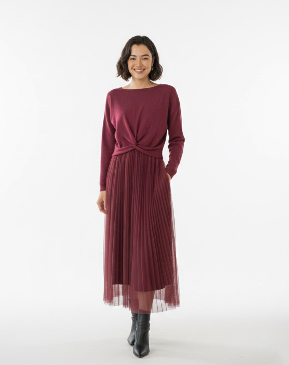 Abito Sharon Bordeaux